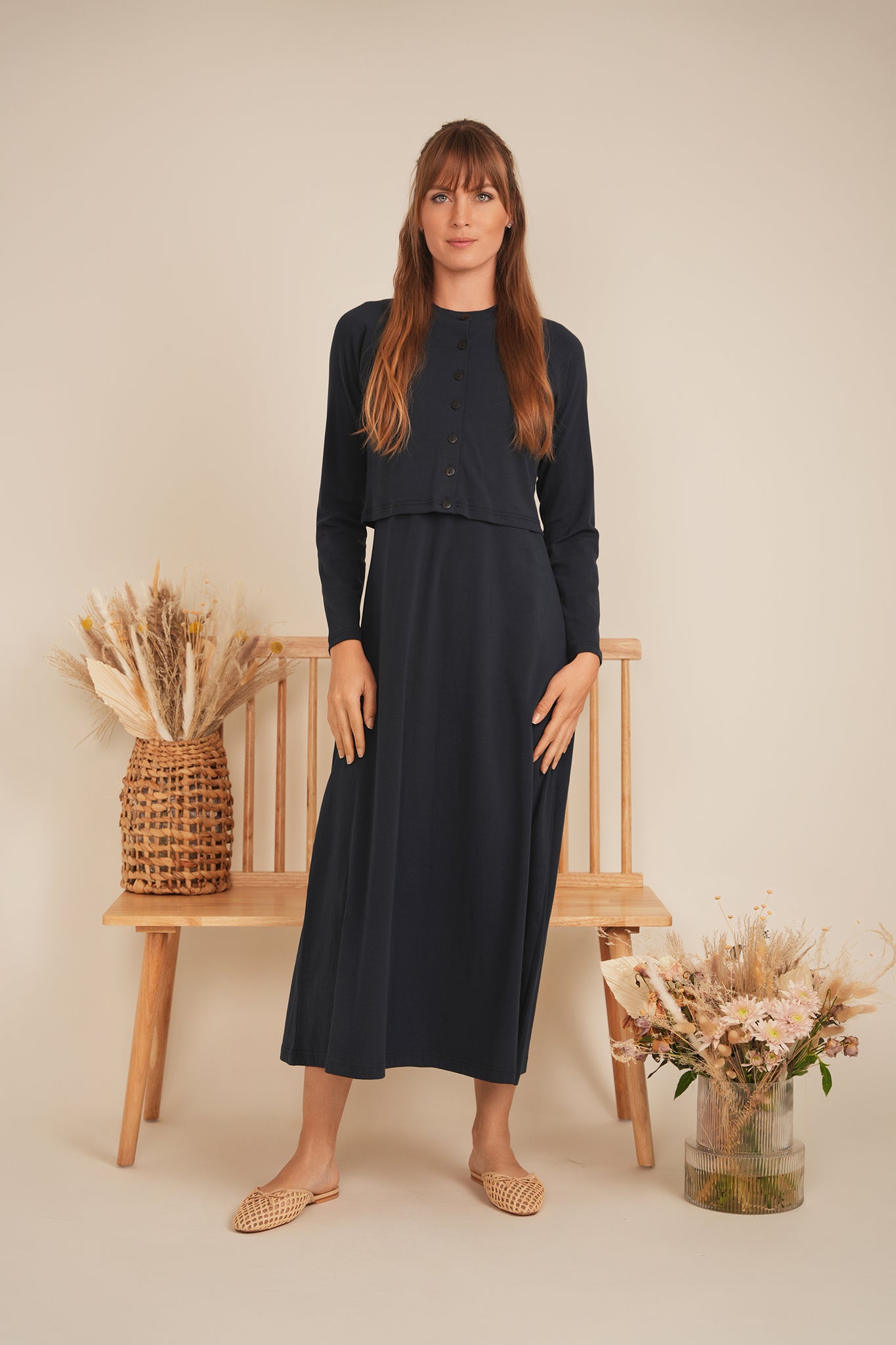 Cropped Ribbed Cardigan in by QEW