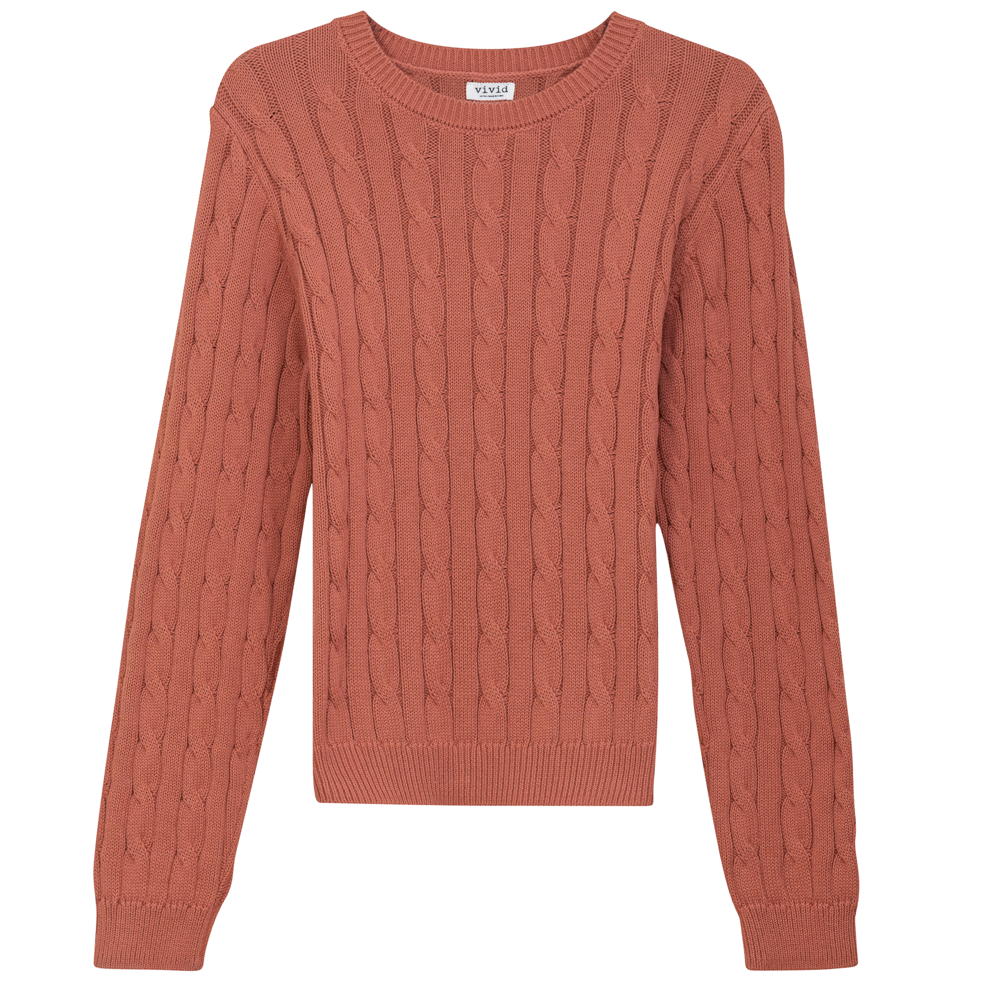 Cable Knit Sweater in Champagne by Vivid
