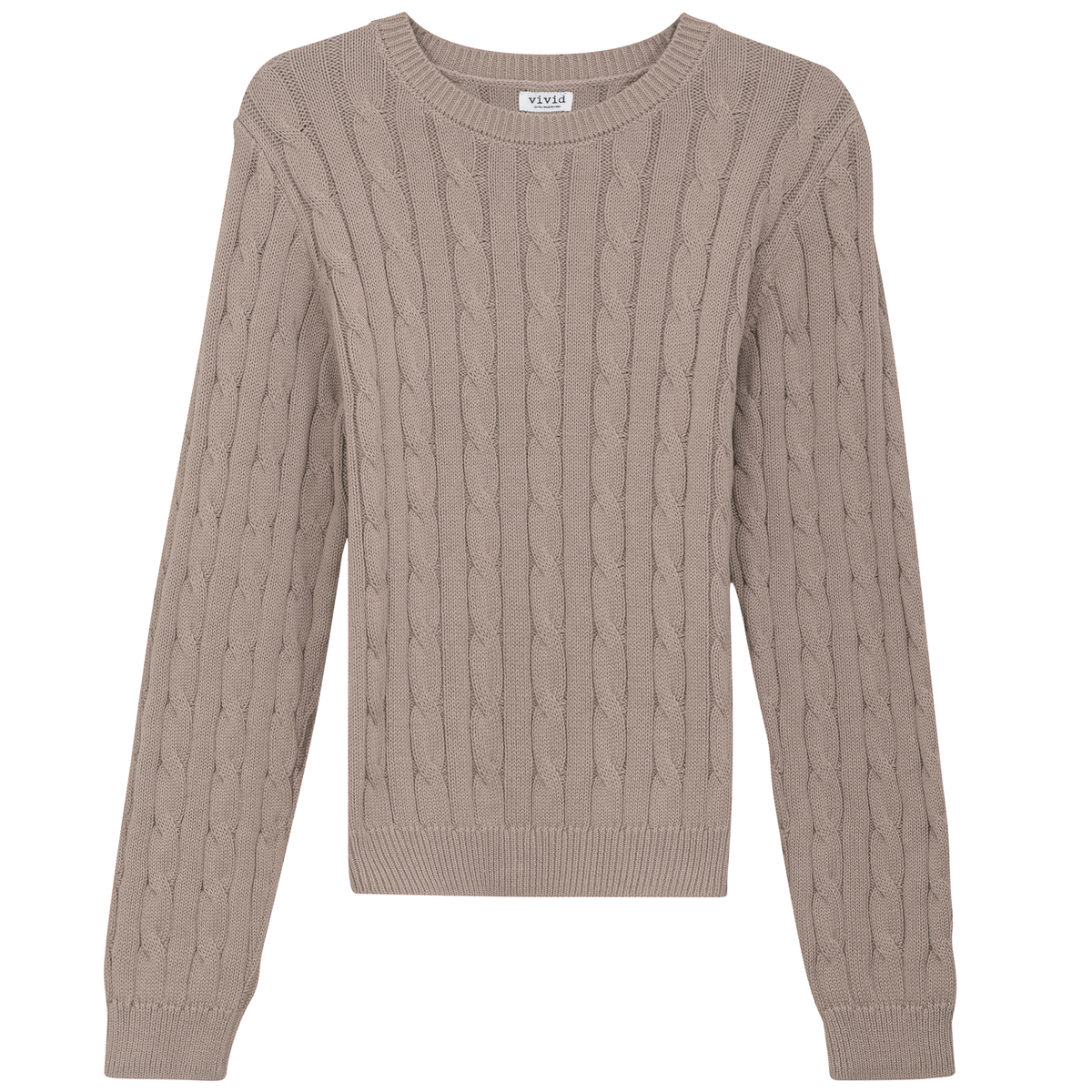 Cable Knit Sweater in Stone by Vivid