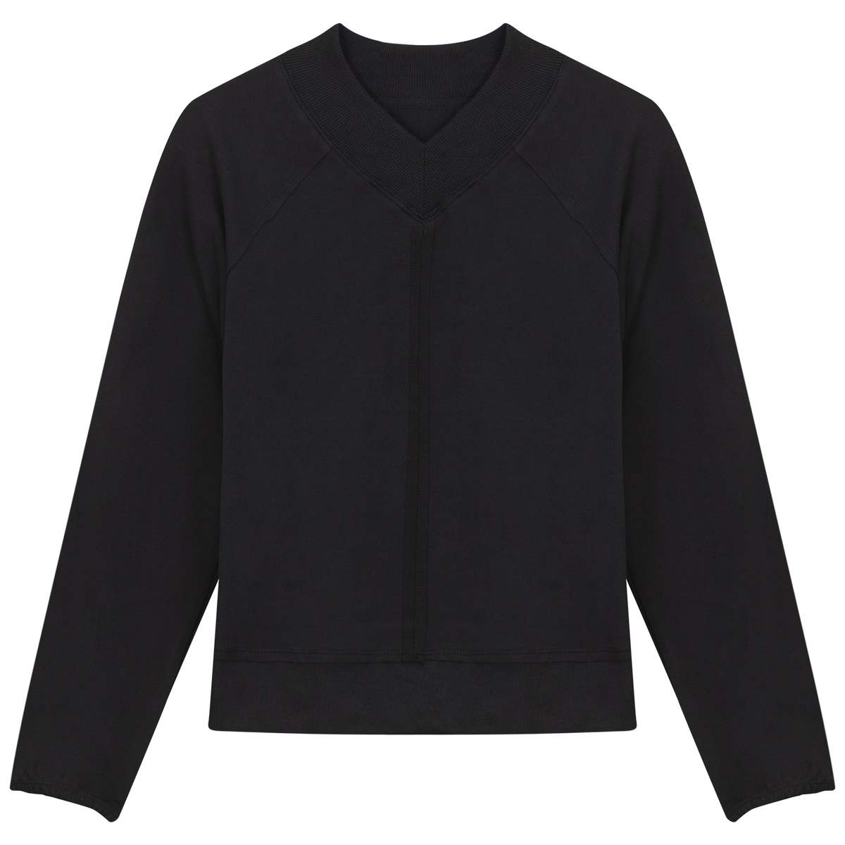 Raw Stitching Sweatshirt in Black by Dot