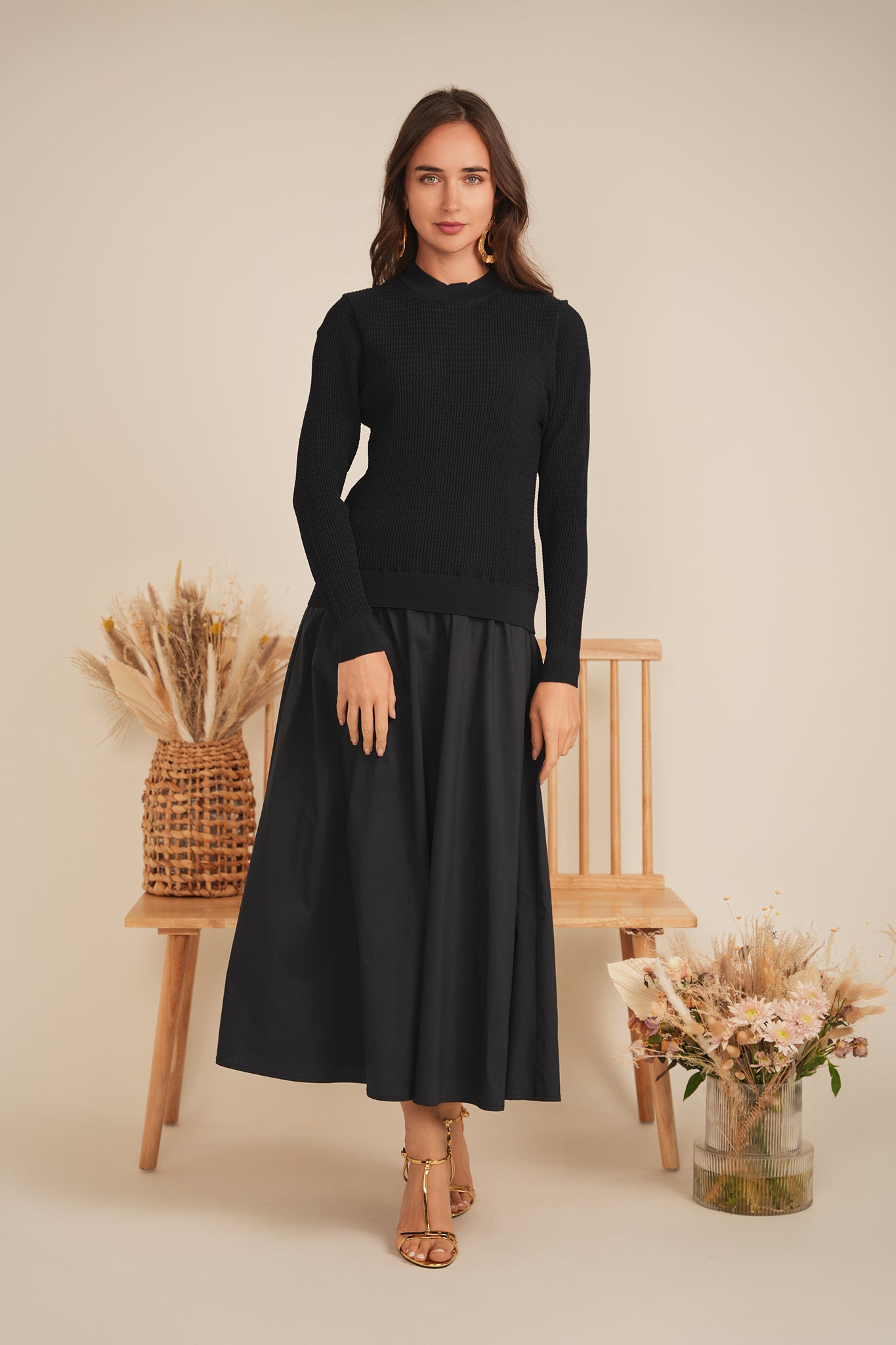 Crochet Cotton Full Dress in by Midi