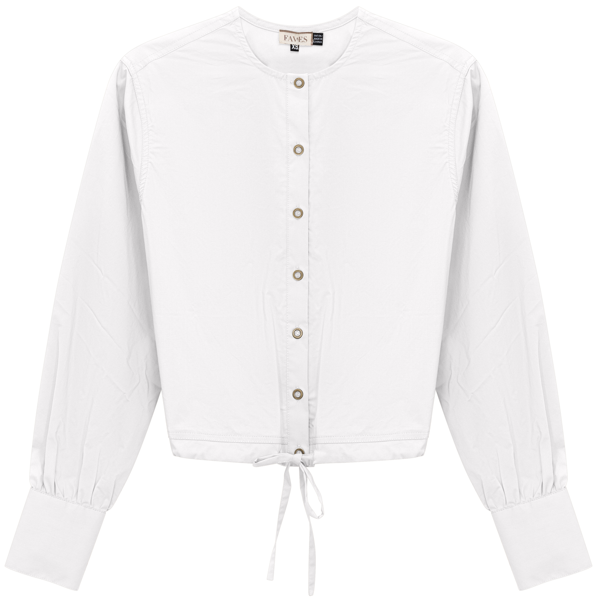 Cotton Bungee Blouse in White by Faves