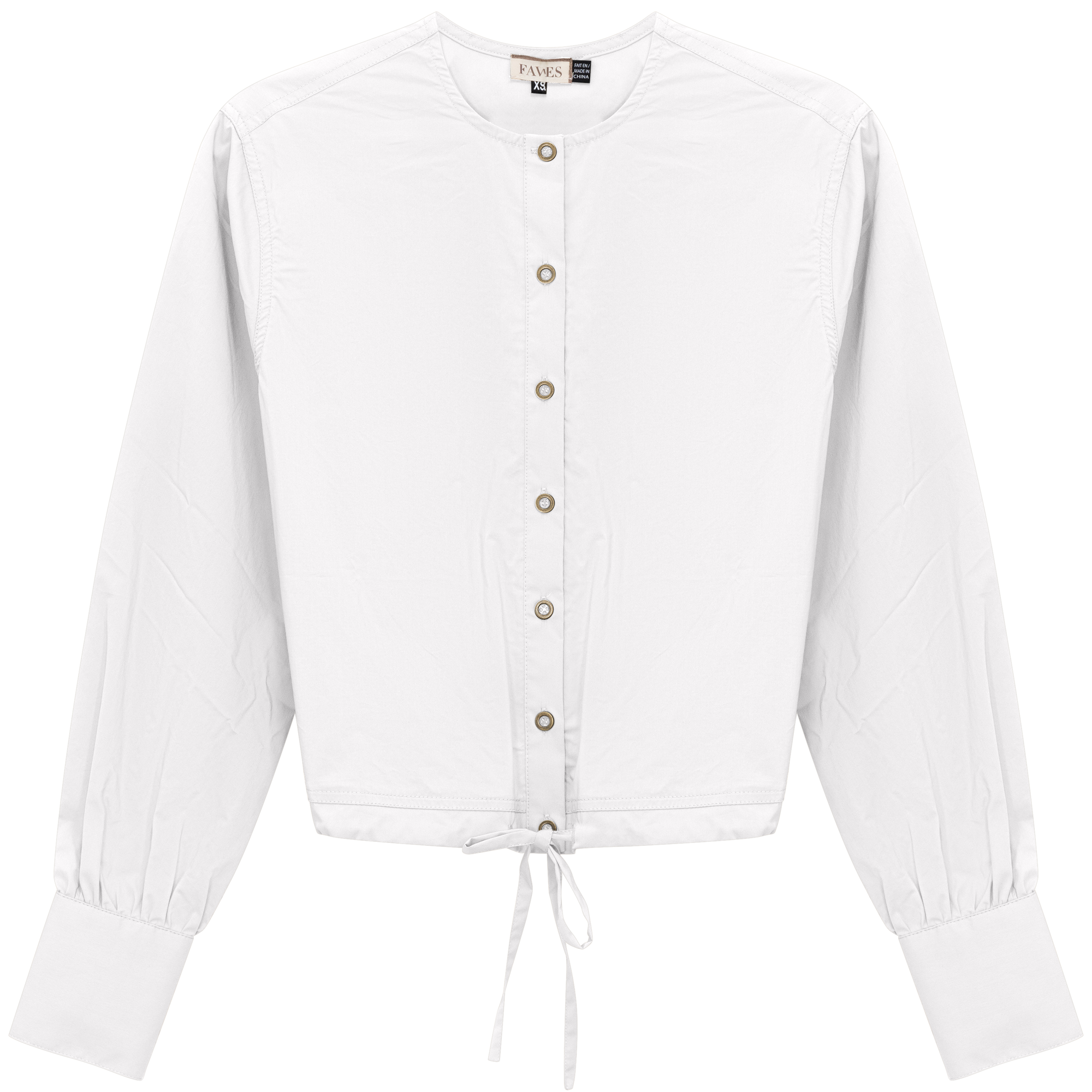 Cotton Bungee Blouse in White by Faves