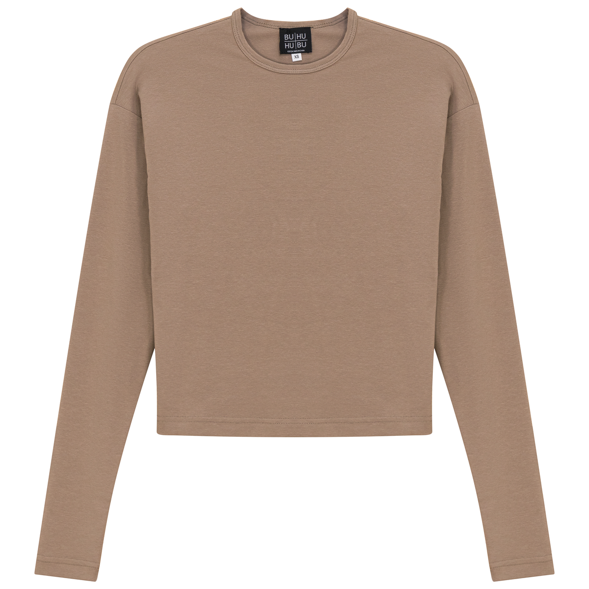 Cropped Off Shoulder Tee in New Stone by BuHu