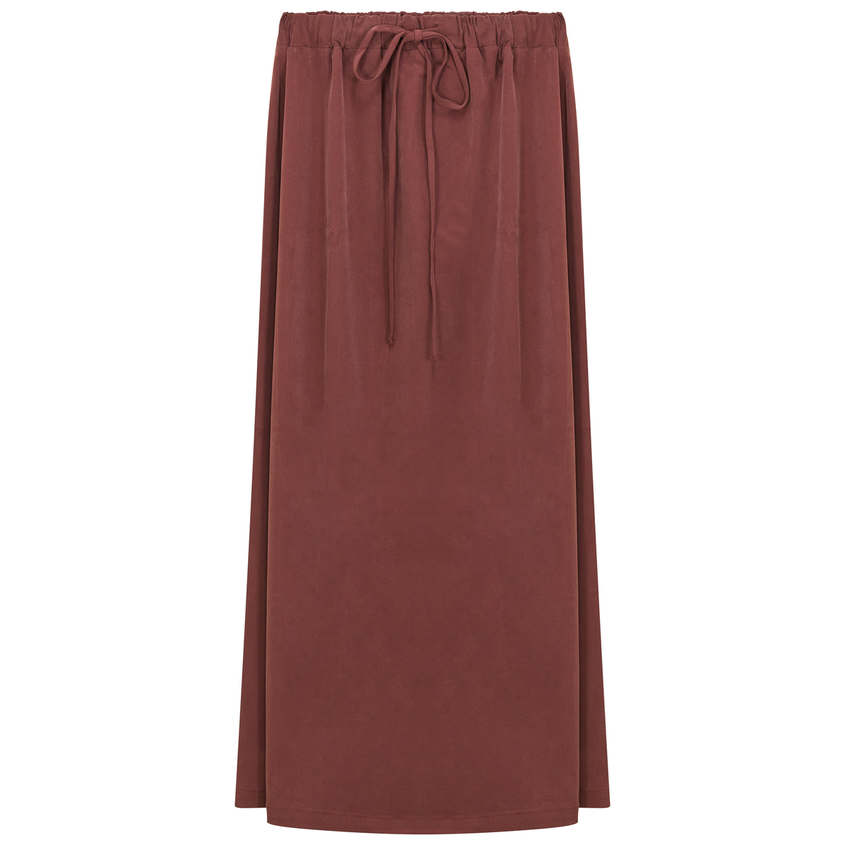 Cotton Midi Drawstring Skirt in Champagne by BuHu
