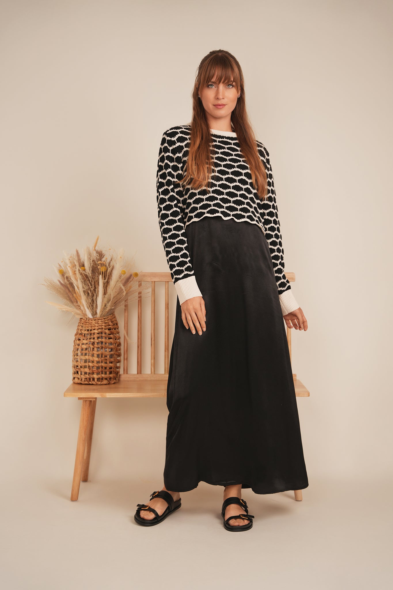 Cropped Wave Sweater in by MiuMax