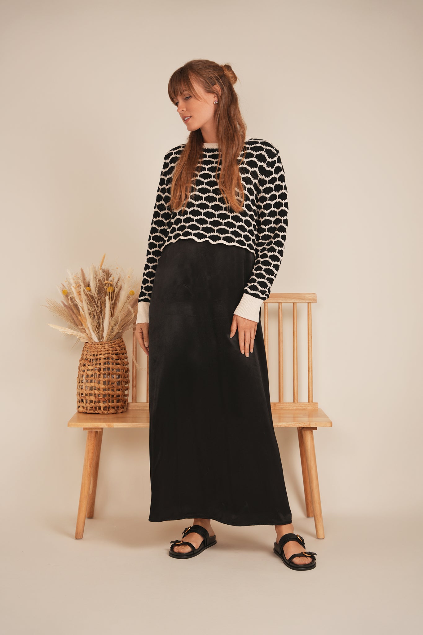 Cropped Wave Sweater in by MiuMax