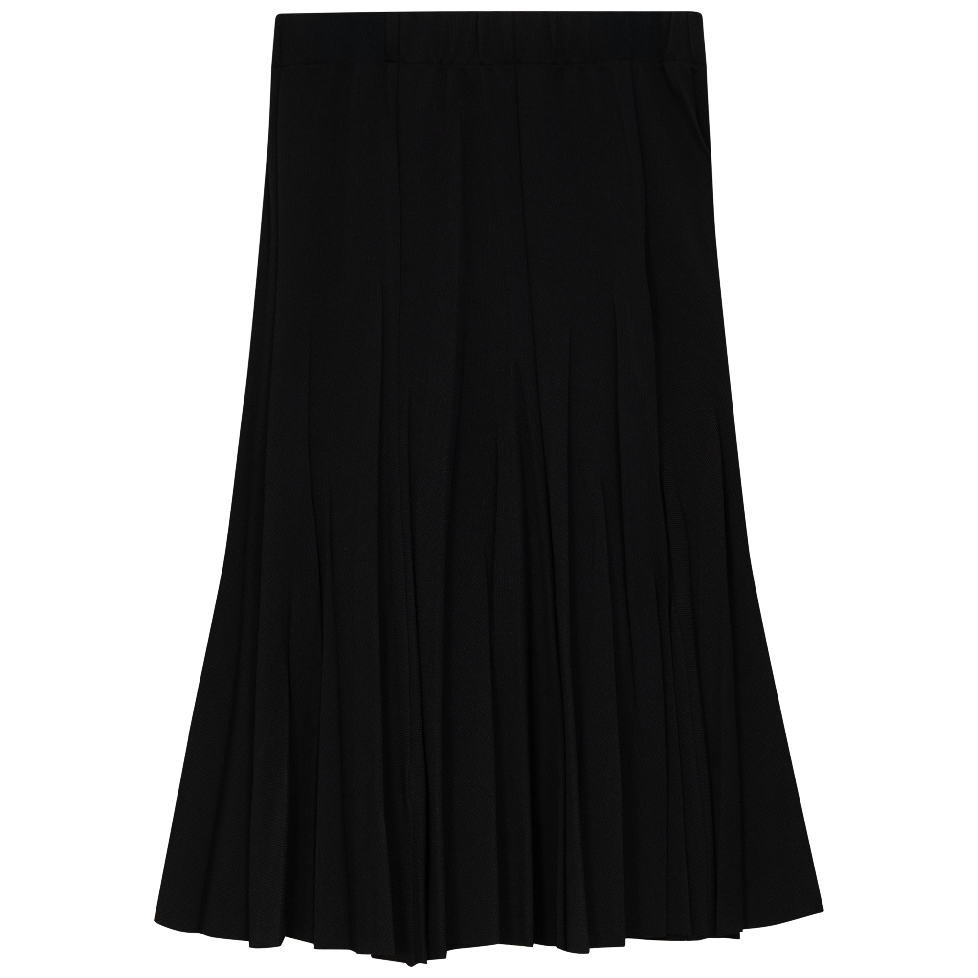 Short Pique Burst Pleated in Black by Mademoiselle