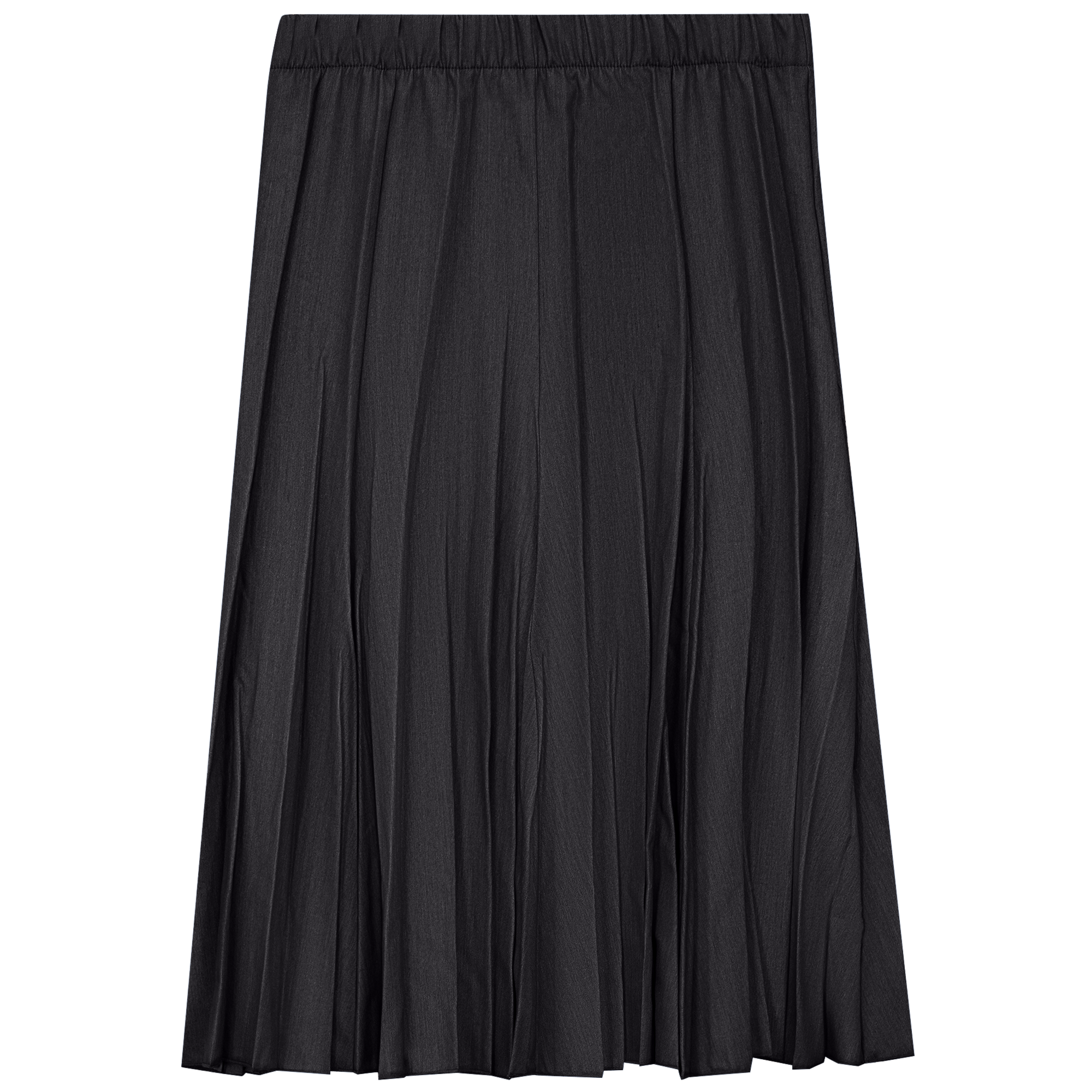 Short Denim Burst Pleated Skirt in Black Mix by Mademoiselle