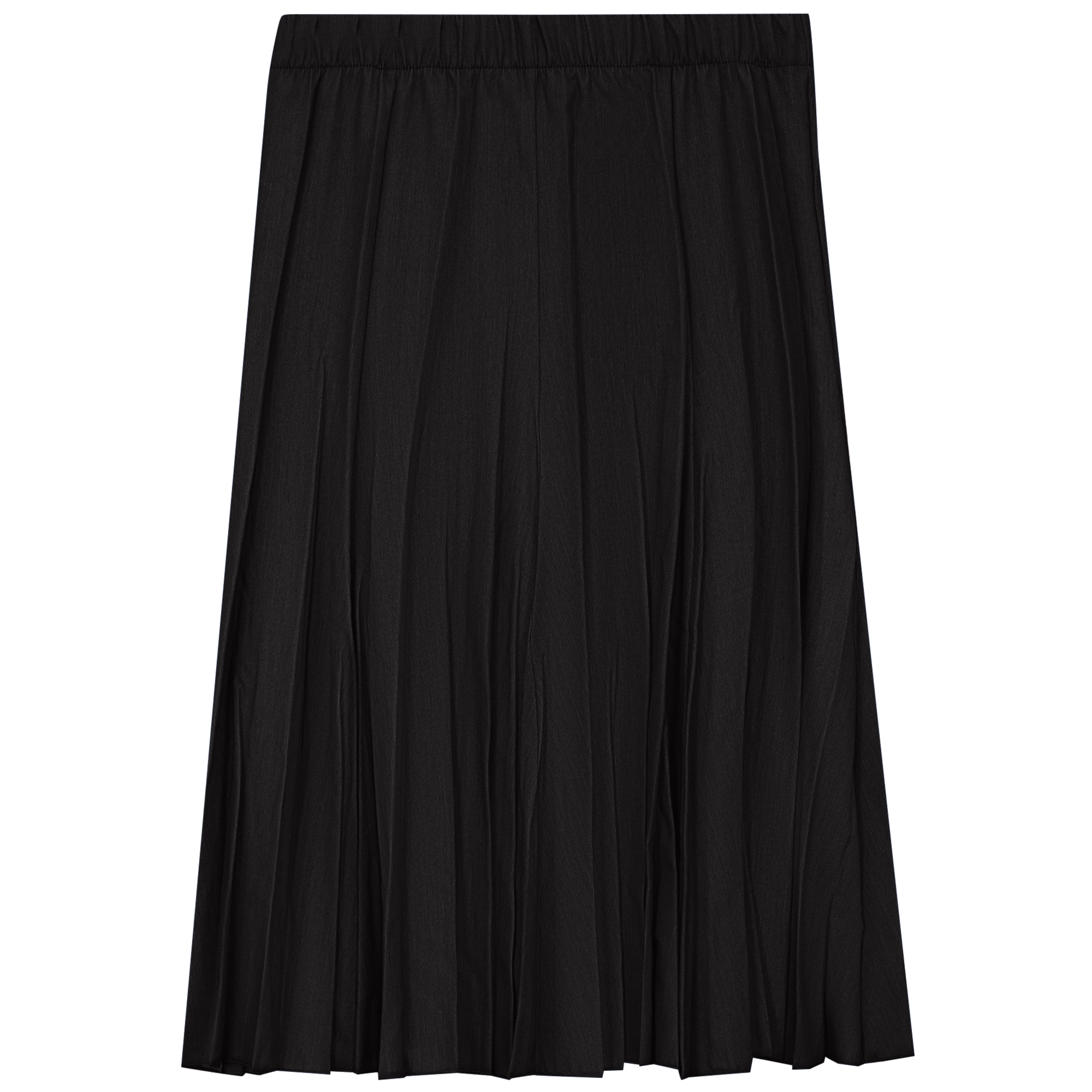 Short Denim Burst Pleated Skirt in Black by Mademoiselle