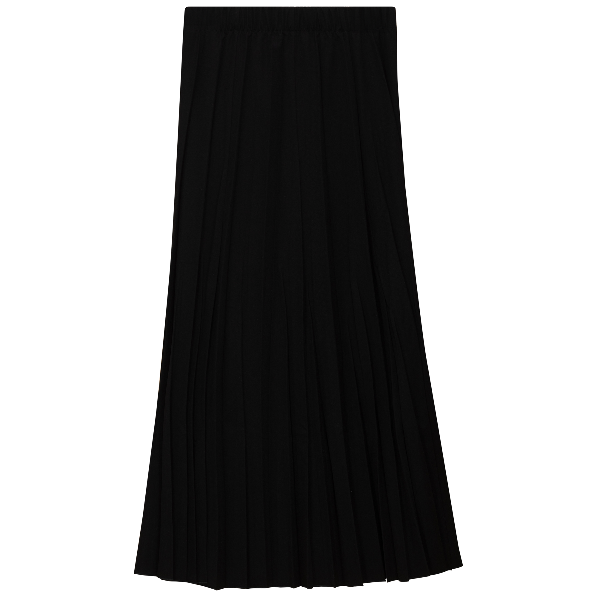 Midi Denim Burst Pleated Skirt in by Mademoiselle