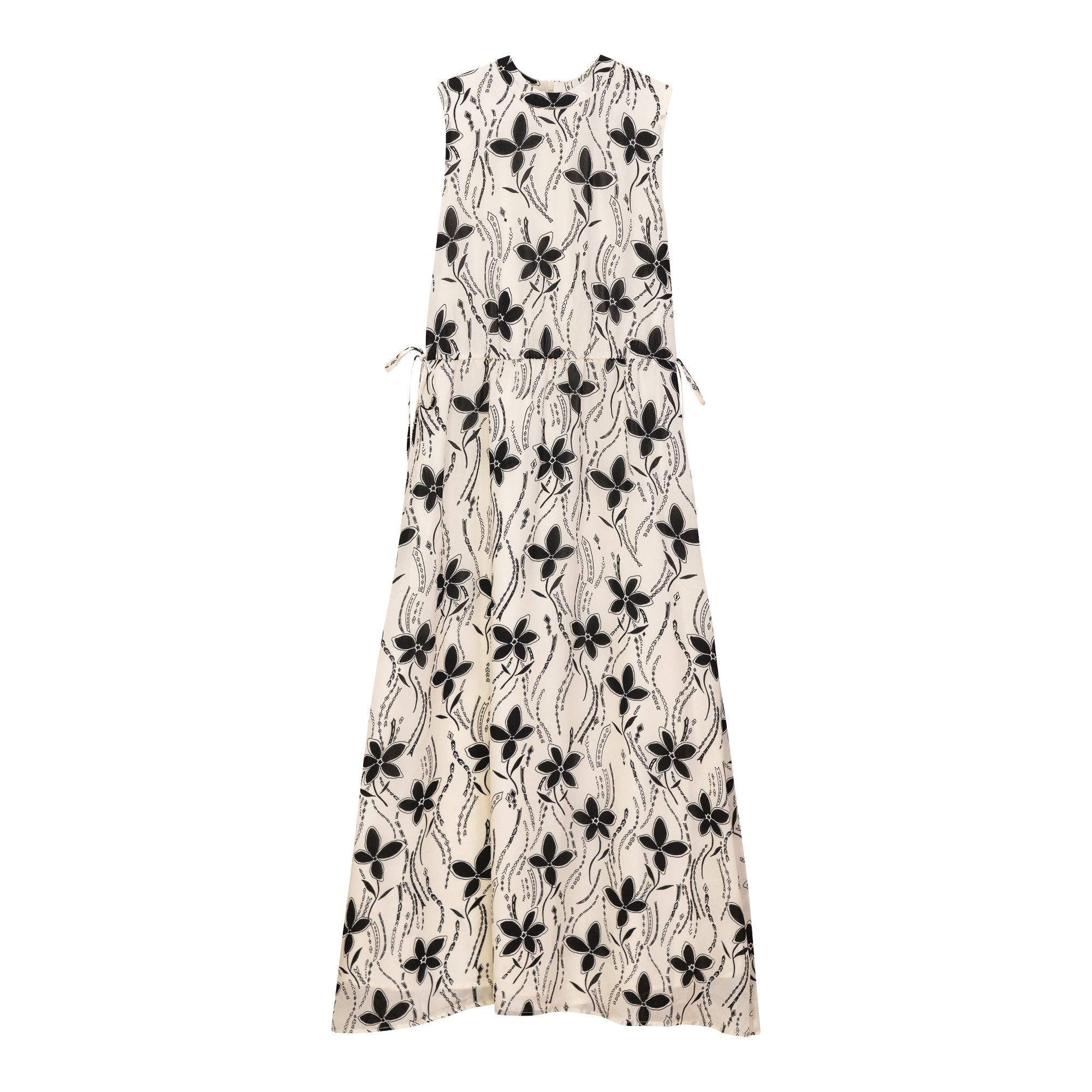 Floral Chiffon Bungee Jumper in Cream by Coco de la Mour