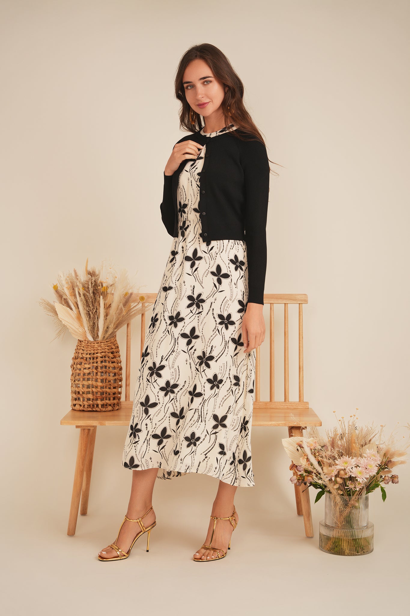 Floral Chiffon Bungee Jumper in by Coco de la Mour