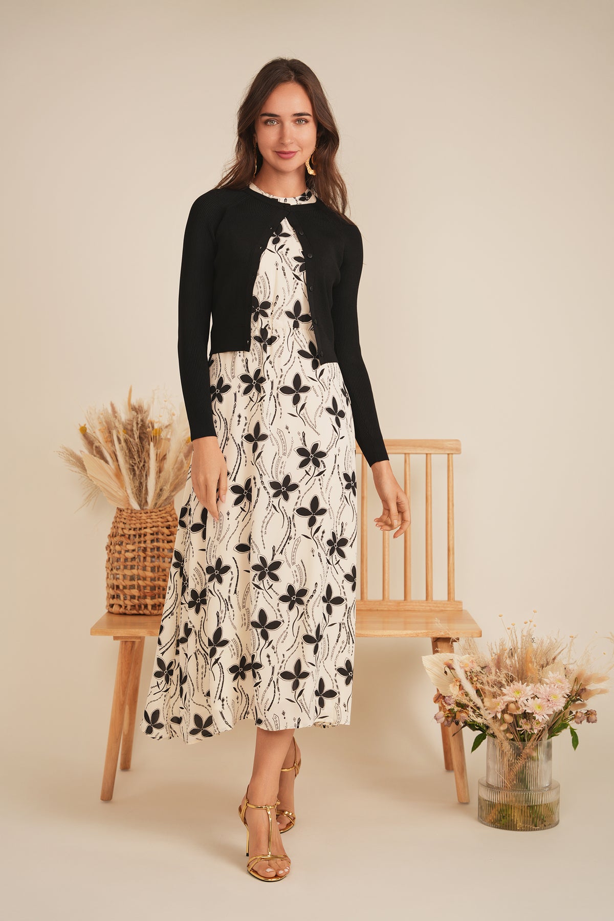 Floral Chiffon Bungee Jumper in by Coco de la Mour