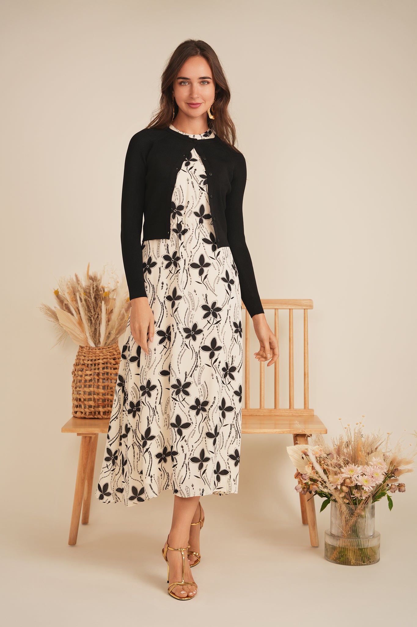 Floral Chiffon Bungee Jumper in by Coco de la Mour