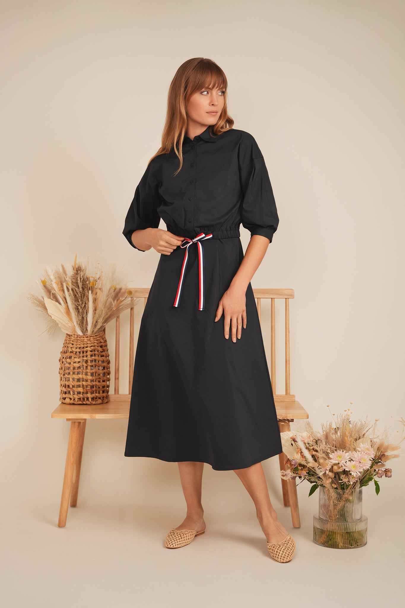 Cropped Ribbon Blouse in by Birch