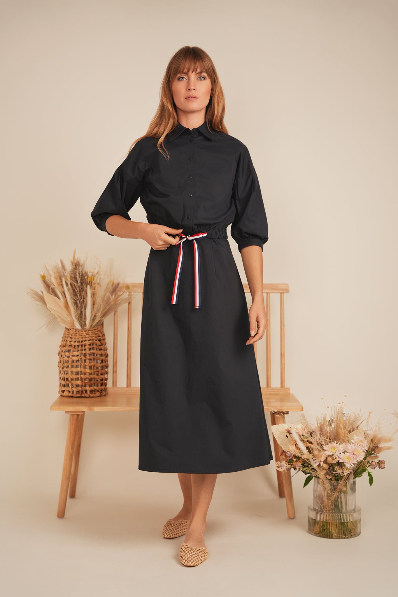 Cropped Ribbon Blouse in by Birch