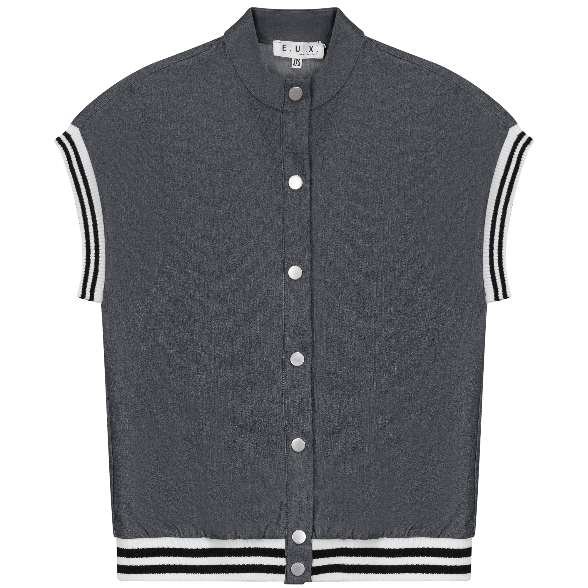 Denim Jacket Vest in Black by E.U.X. Exclusive