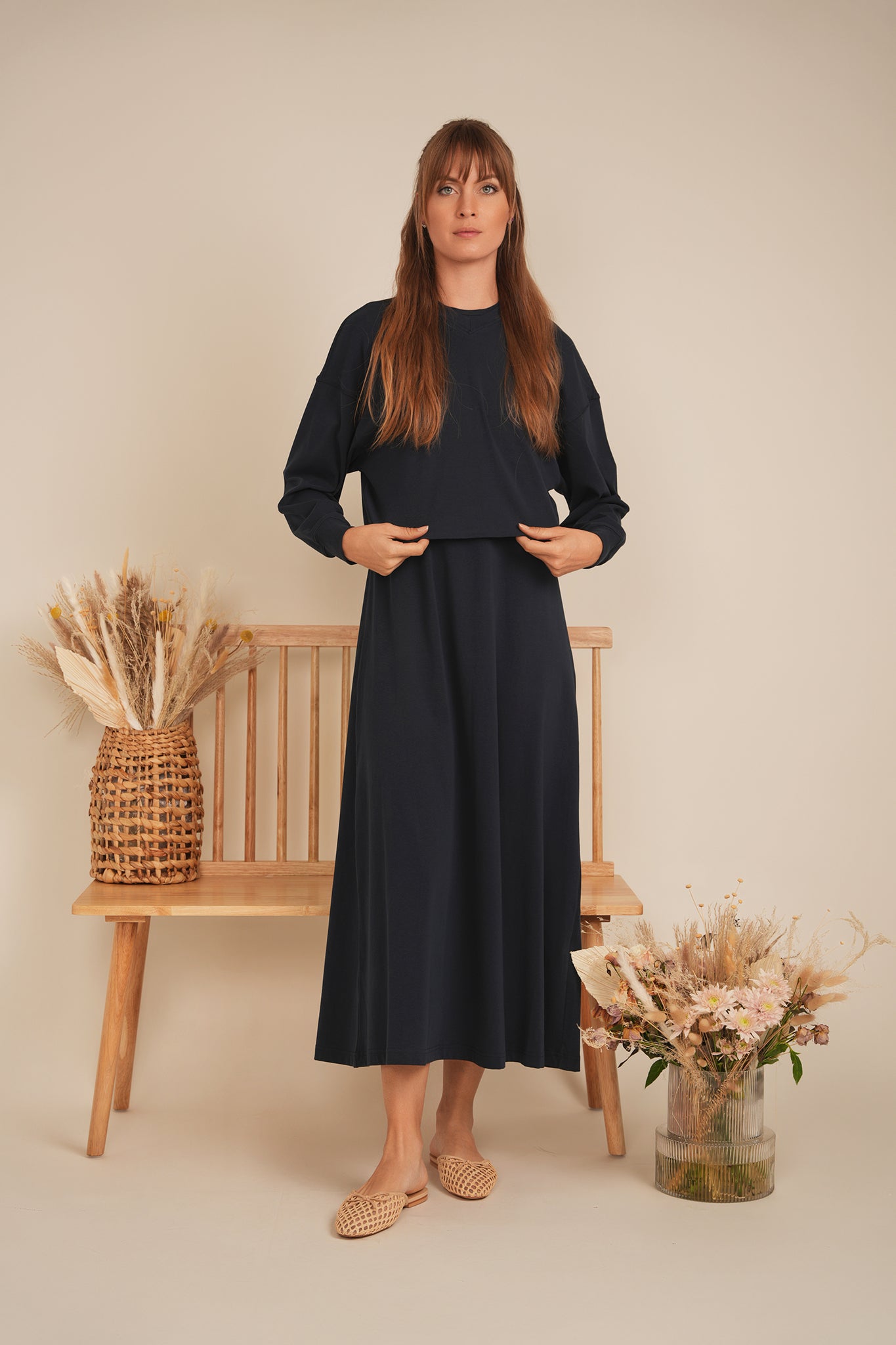 Cropped Cotton V Neck Top in by Spades