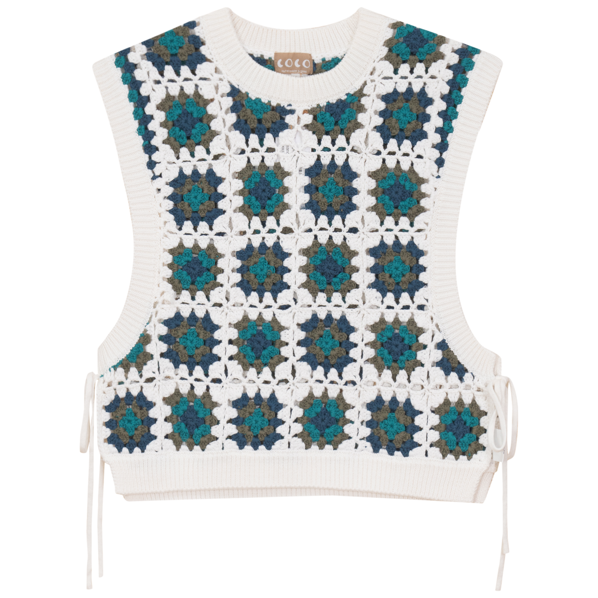 Brocade Tie Vest in Multi by Coco