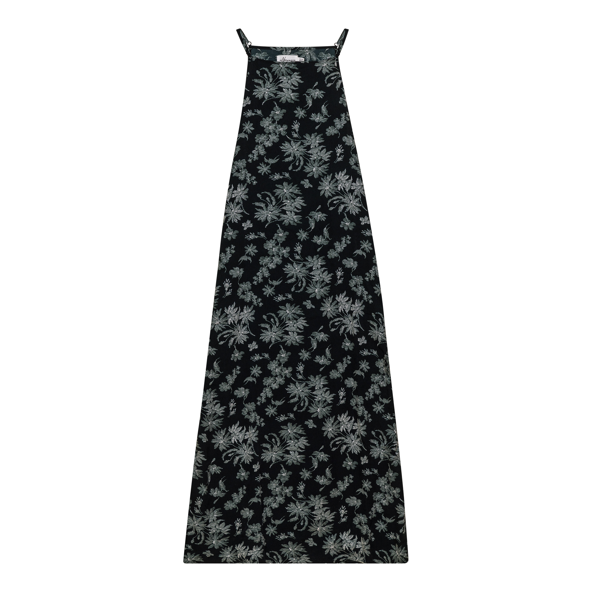 Printed Satin Maxi Jumper in Black by The Norway Club