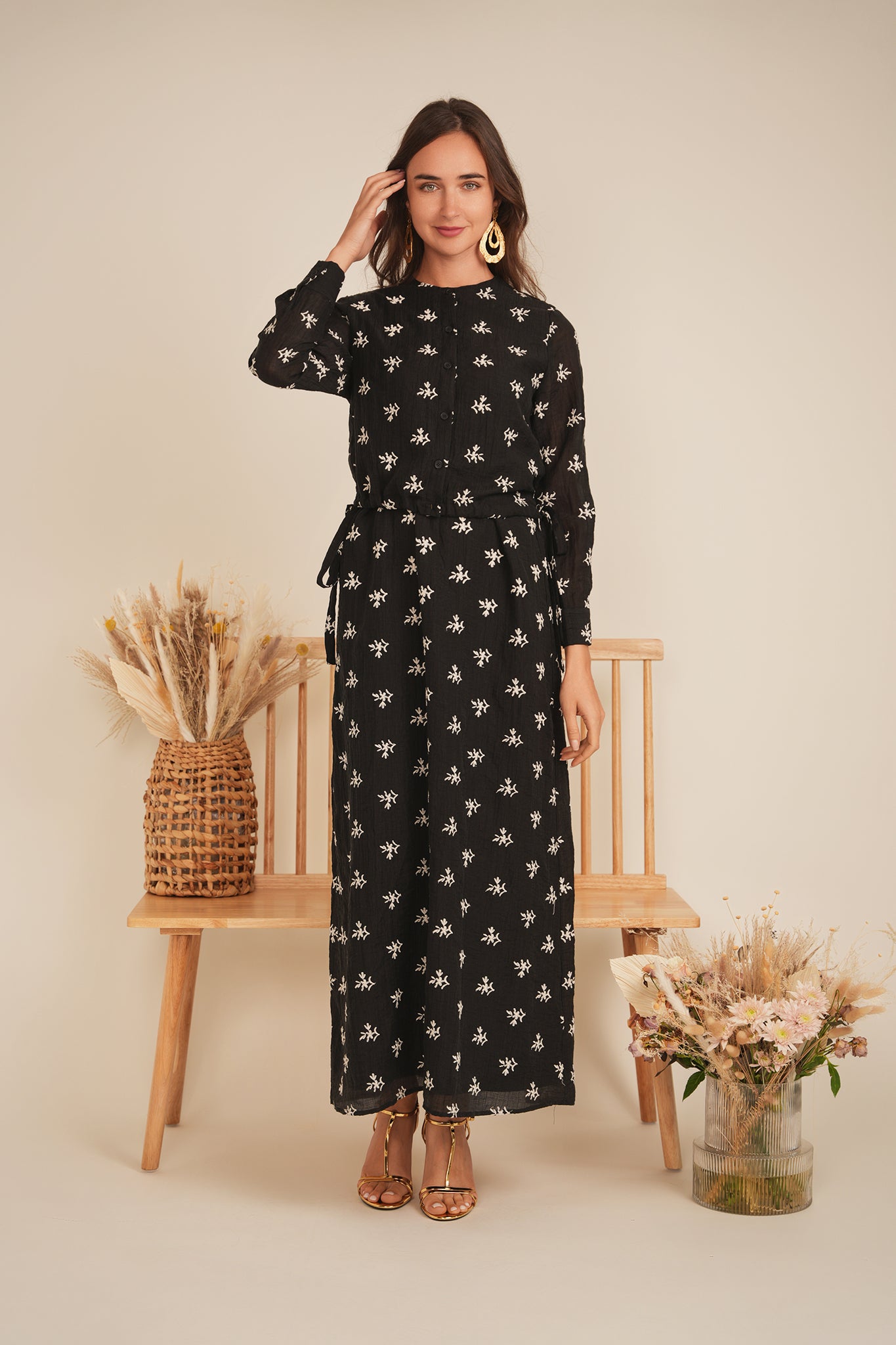 Embroidered Tulle Midi Jumper in by Birt UK