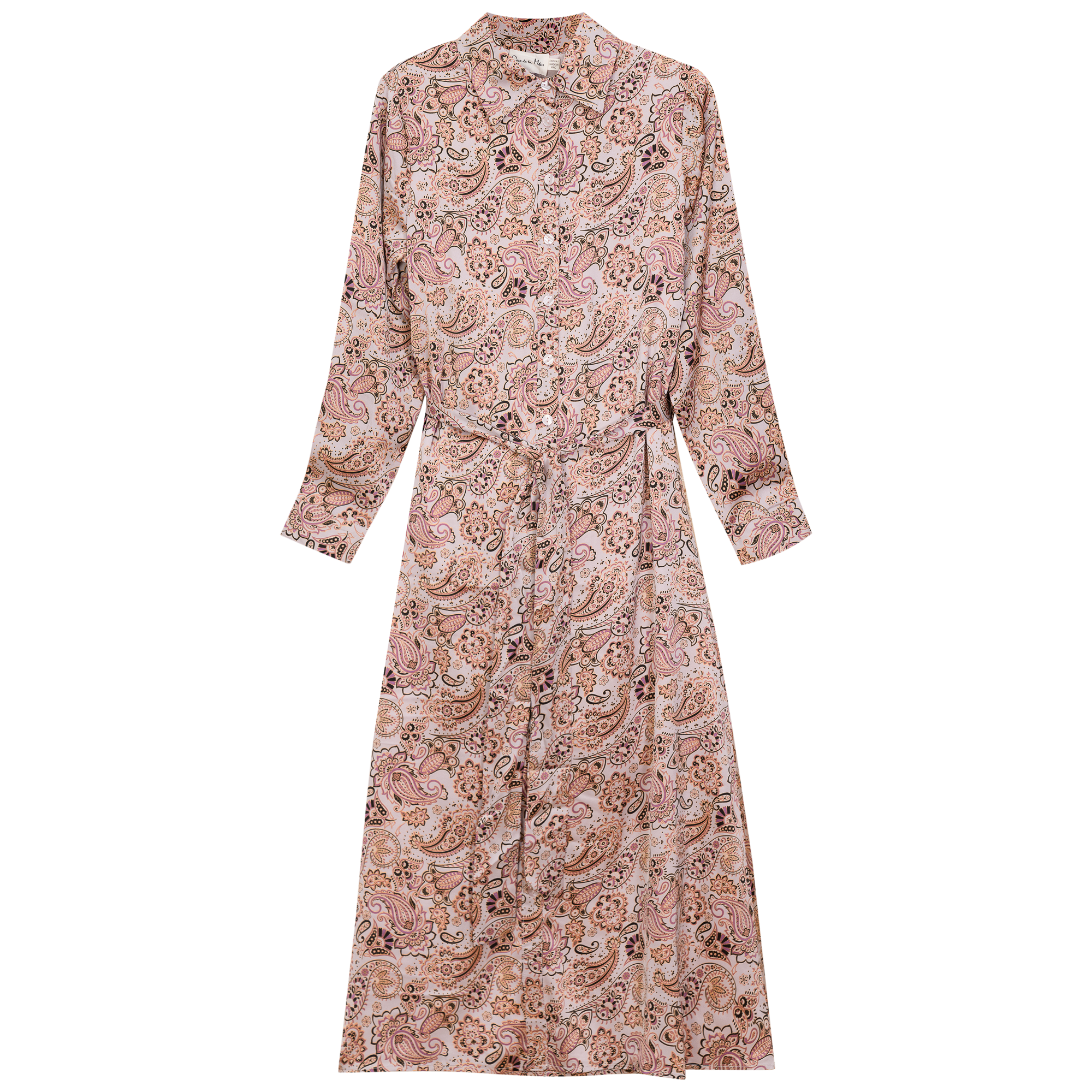satin shirt dress midi Printed Satin Midi Shirt Dress