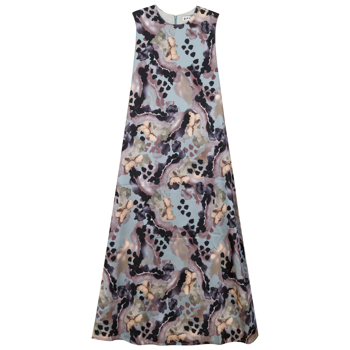 Printed Satin A Line Jumper in Champagne by Birt UK
