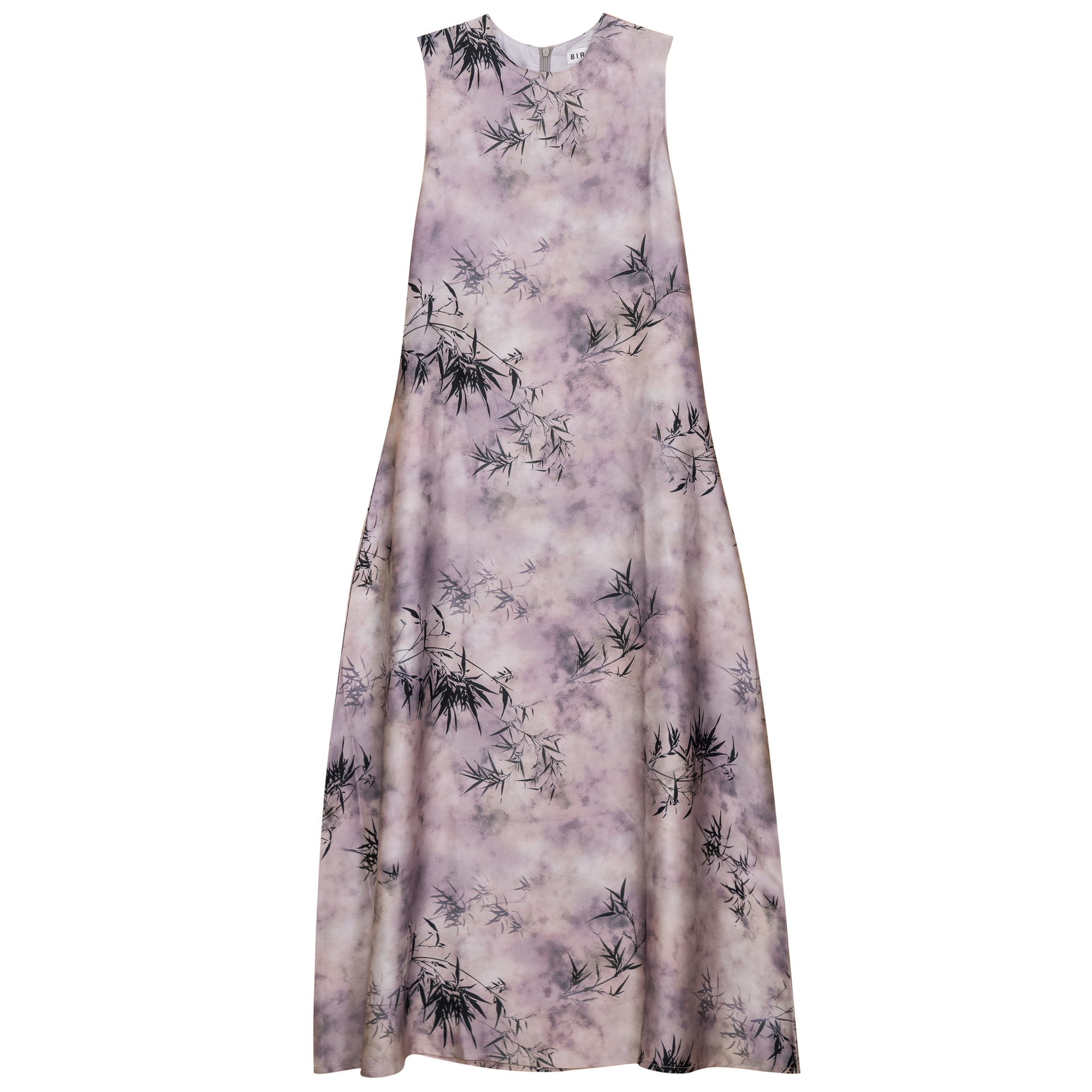 Printed Satin A Line Jumper in Lavender by Birt UK