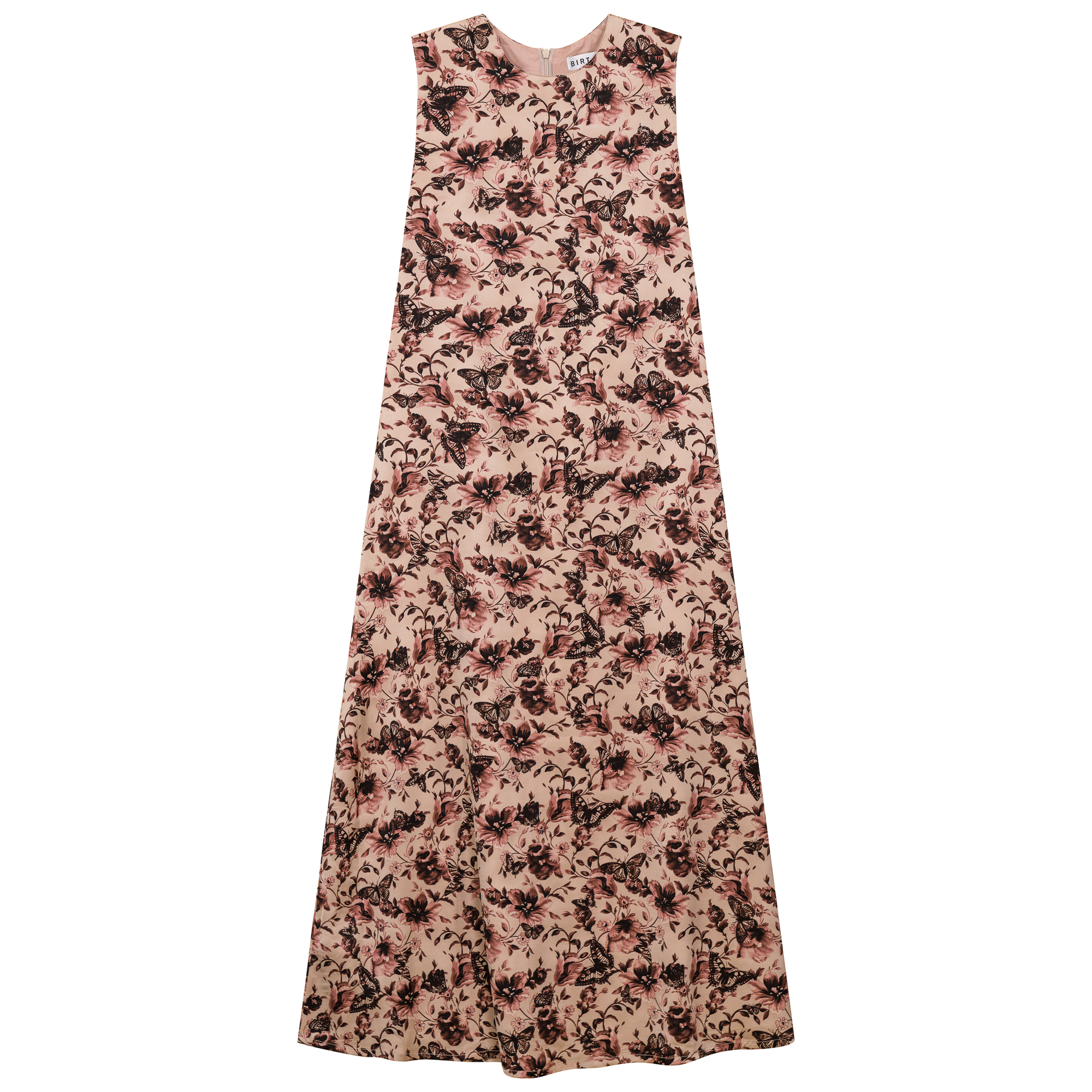 Printed Satin A Line Jumper in Mauve by Birt UK