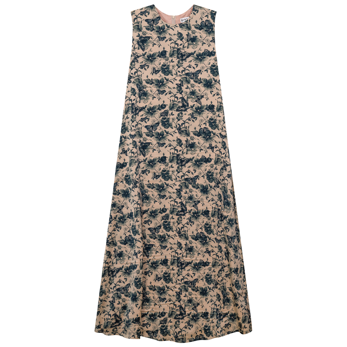 Printed Satin A Line Jumper in Teal by Birt UK