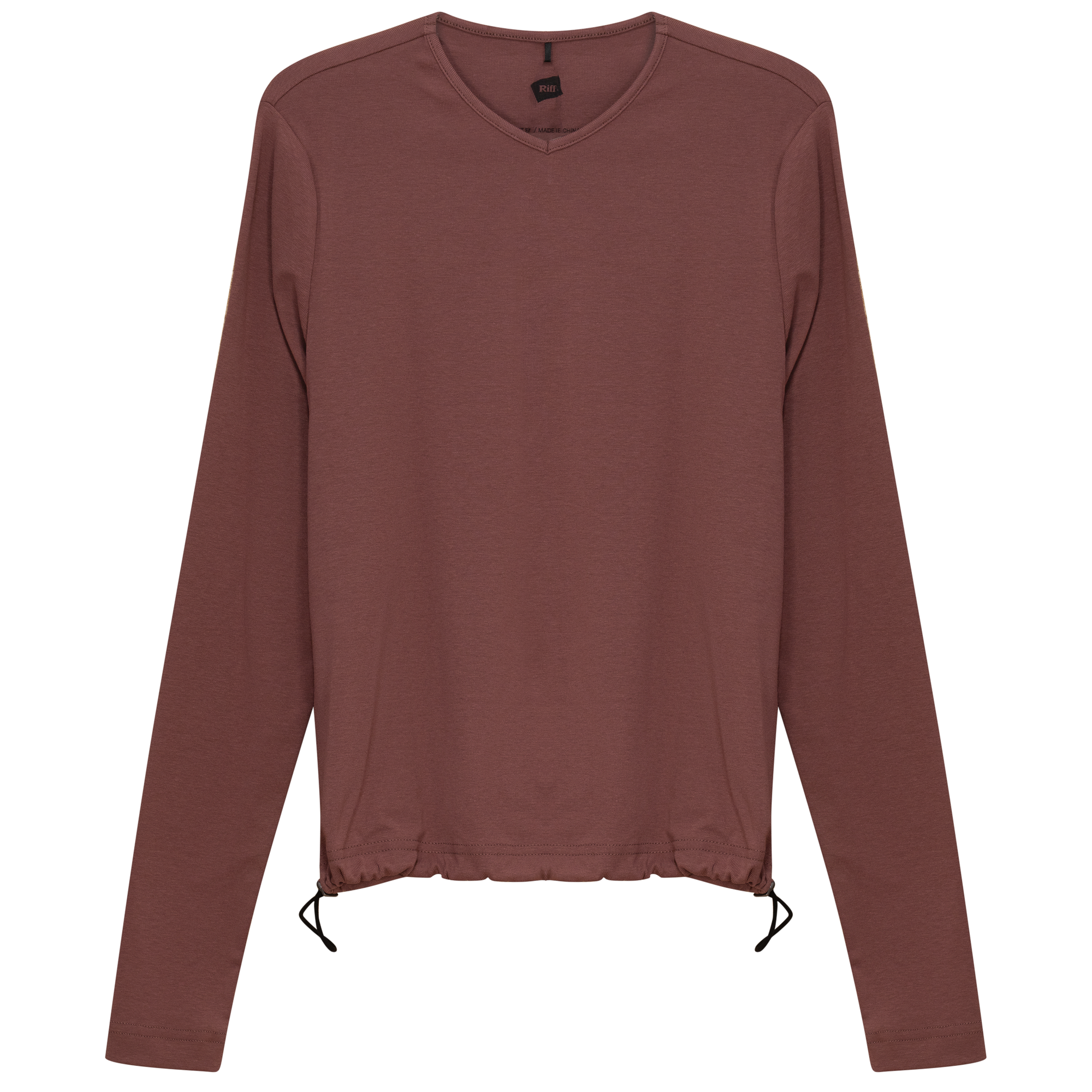 V Neck Bungee Tee in Champagne by Riff