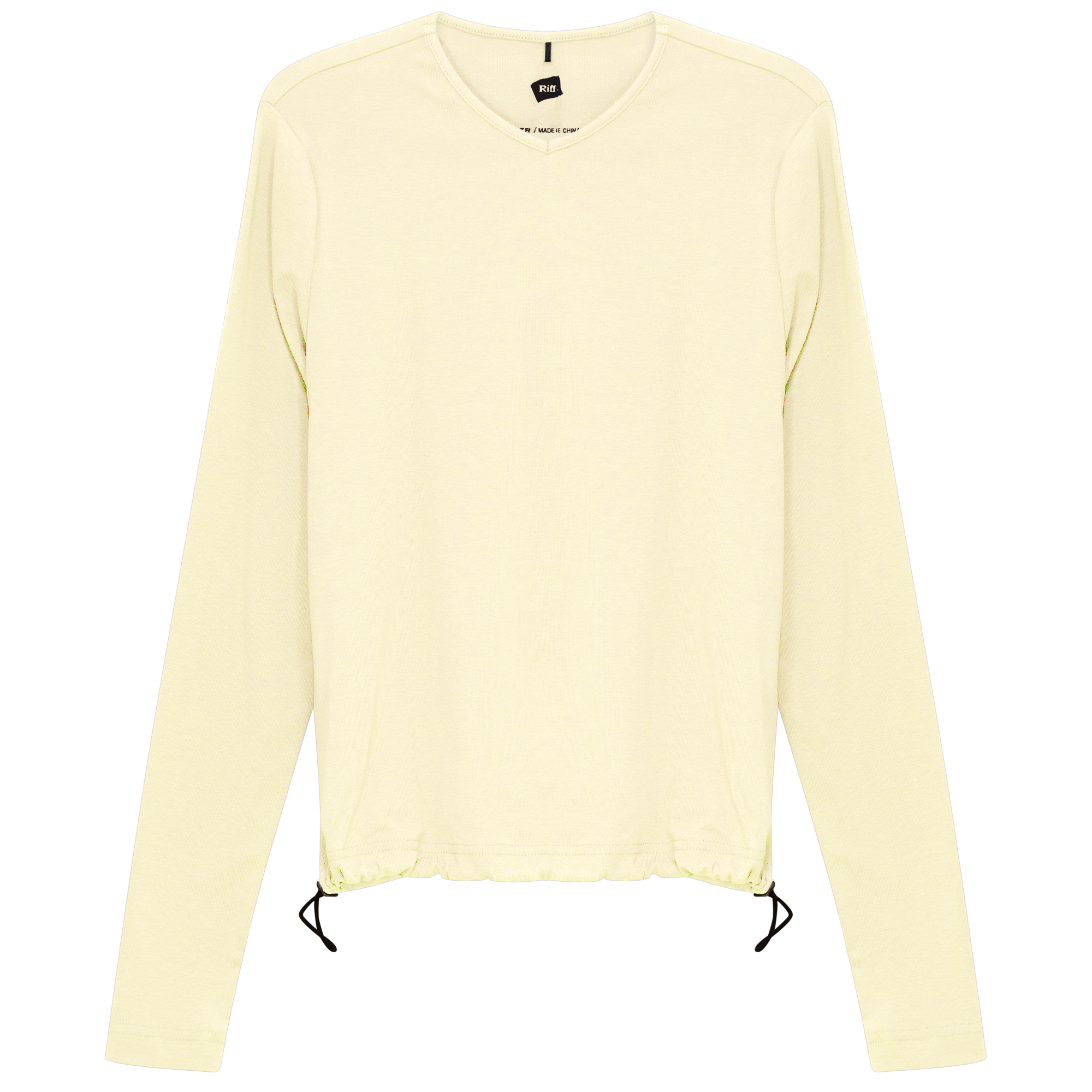 V Neck Bungee Tee in Lemonade by Riff