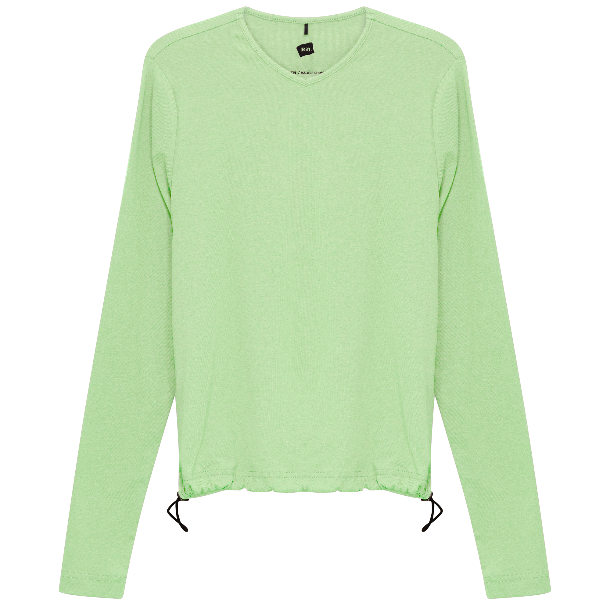 V Neck Bungee Tee in Pistachio by Riff