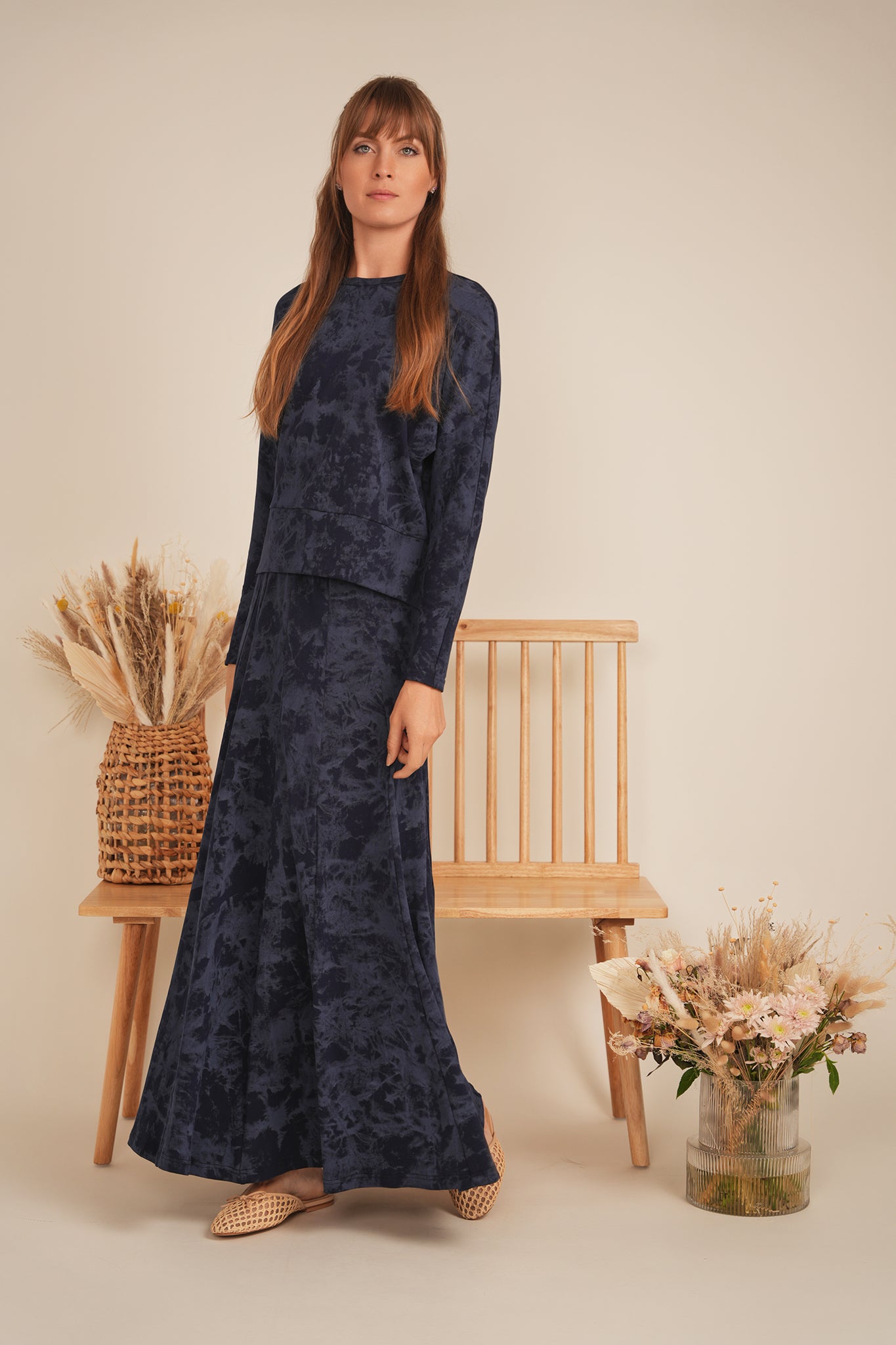 Dolman Acid Wash Top in by Spades