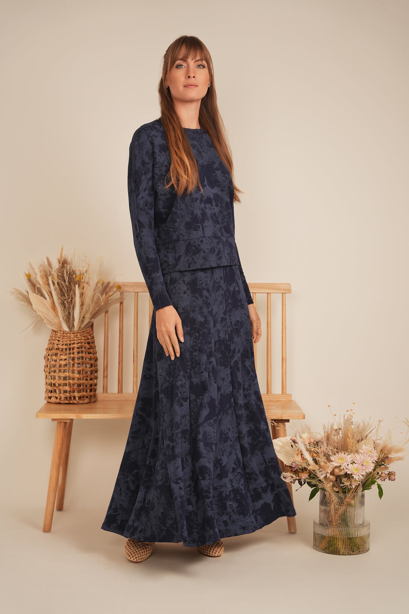 Dolman Acid Wash Top in by Spades