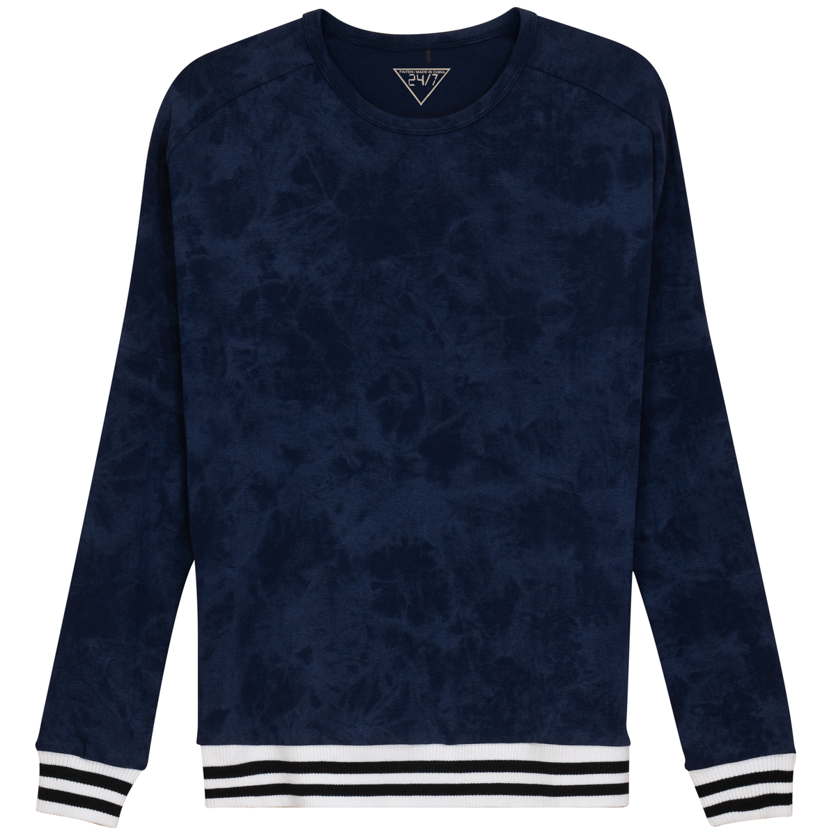 Dolman Stripped Elastic Top in Navy by 24-Jul