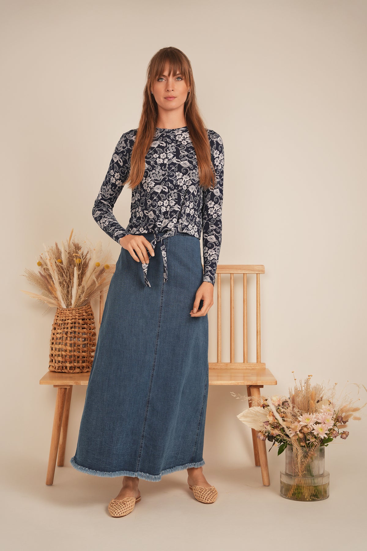 Printed Tie Tee in by 24-Jul