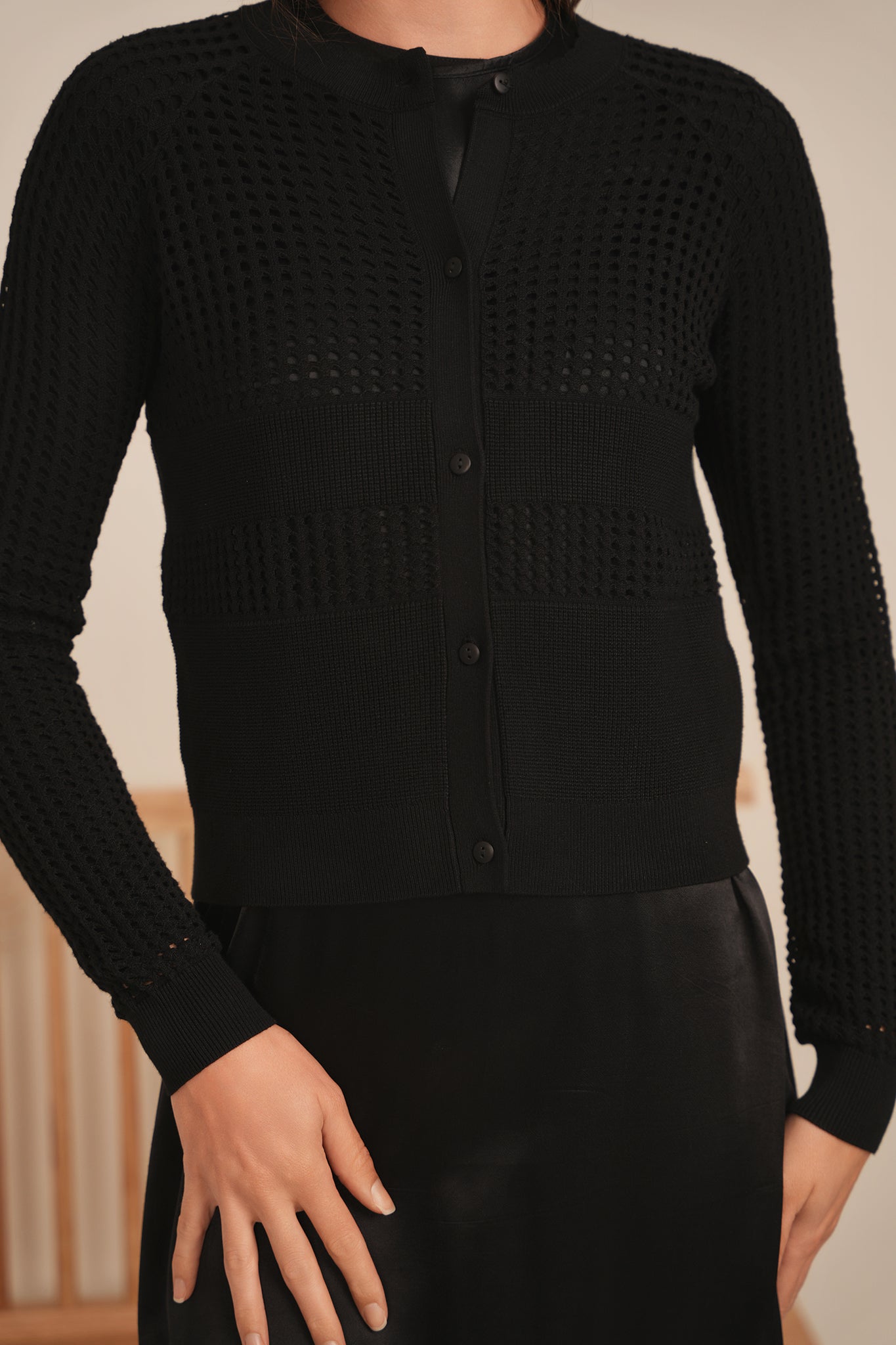 Cropped Crochet Cardigan in by MiuMax