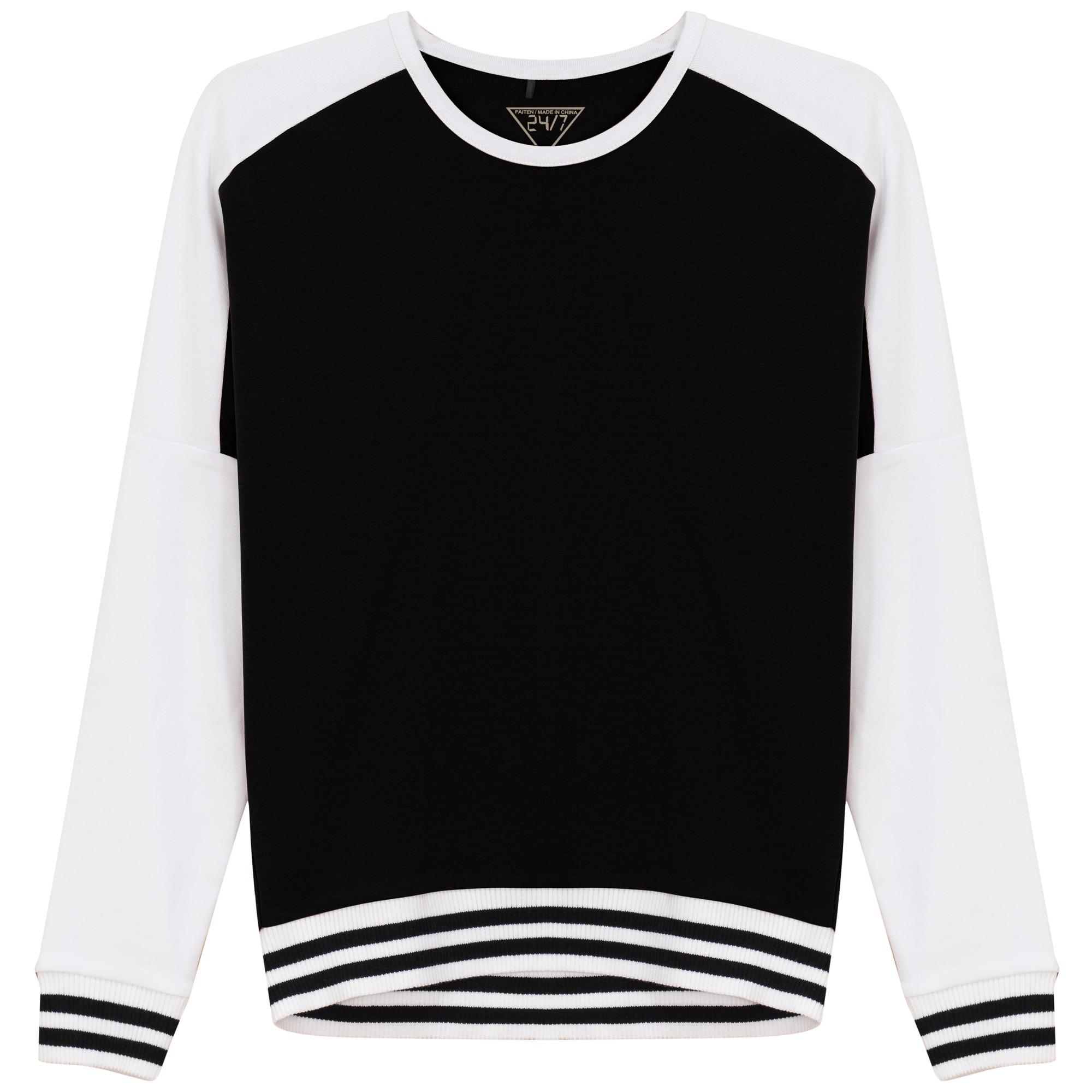 Color Blocked Top in Black by 24/7