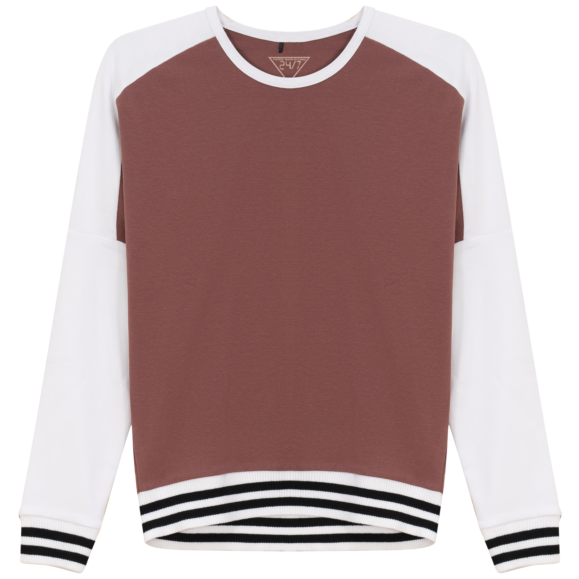 Color Blocked Top in Champagne by 24/7