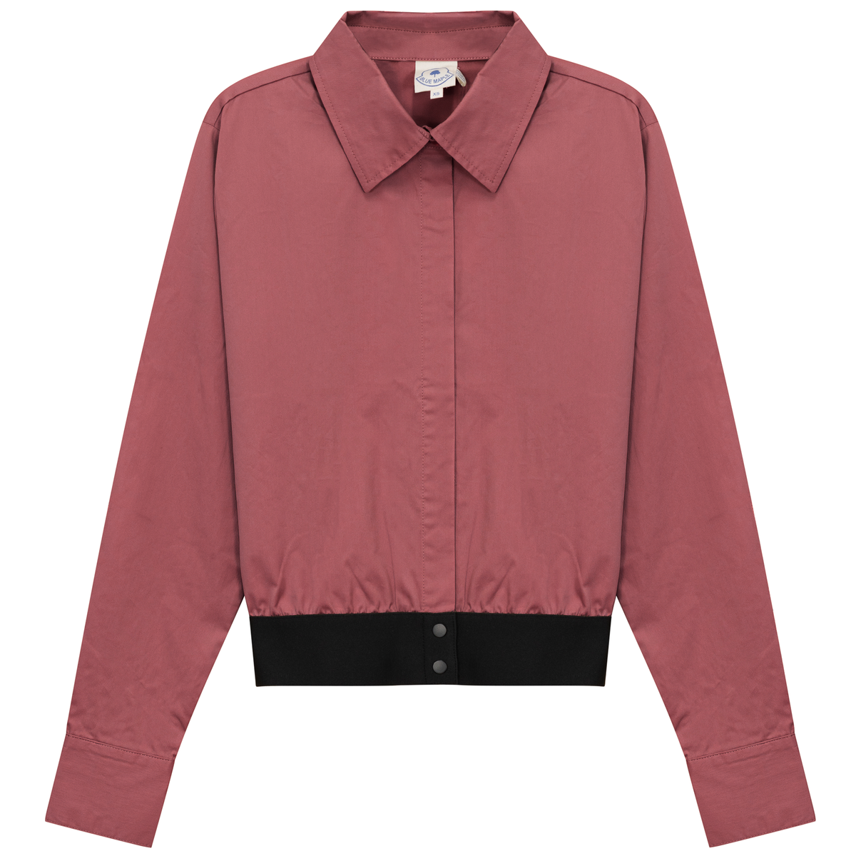 Cropped Cotton Belt Blouse in Champagn by Blue Maple