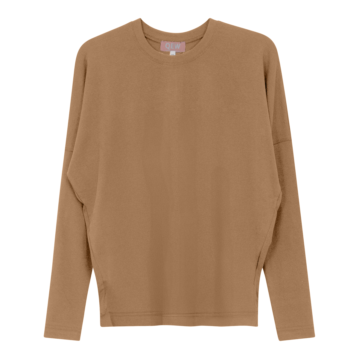 Cotton Dolman Top in Dark Beige by QEW
