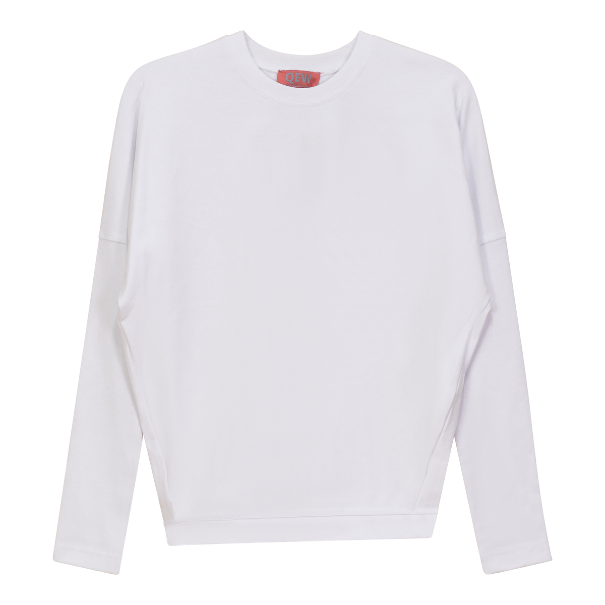 Cotton Dolman Top in White by QEW
