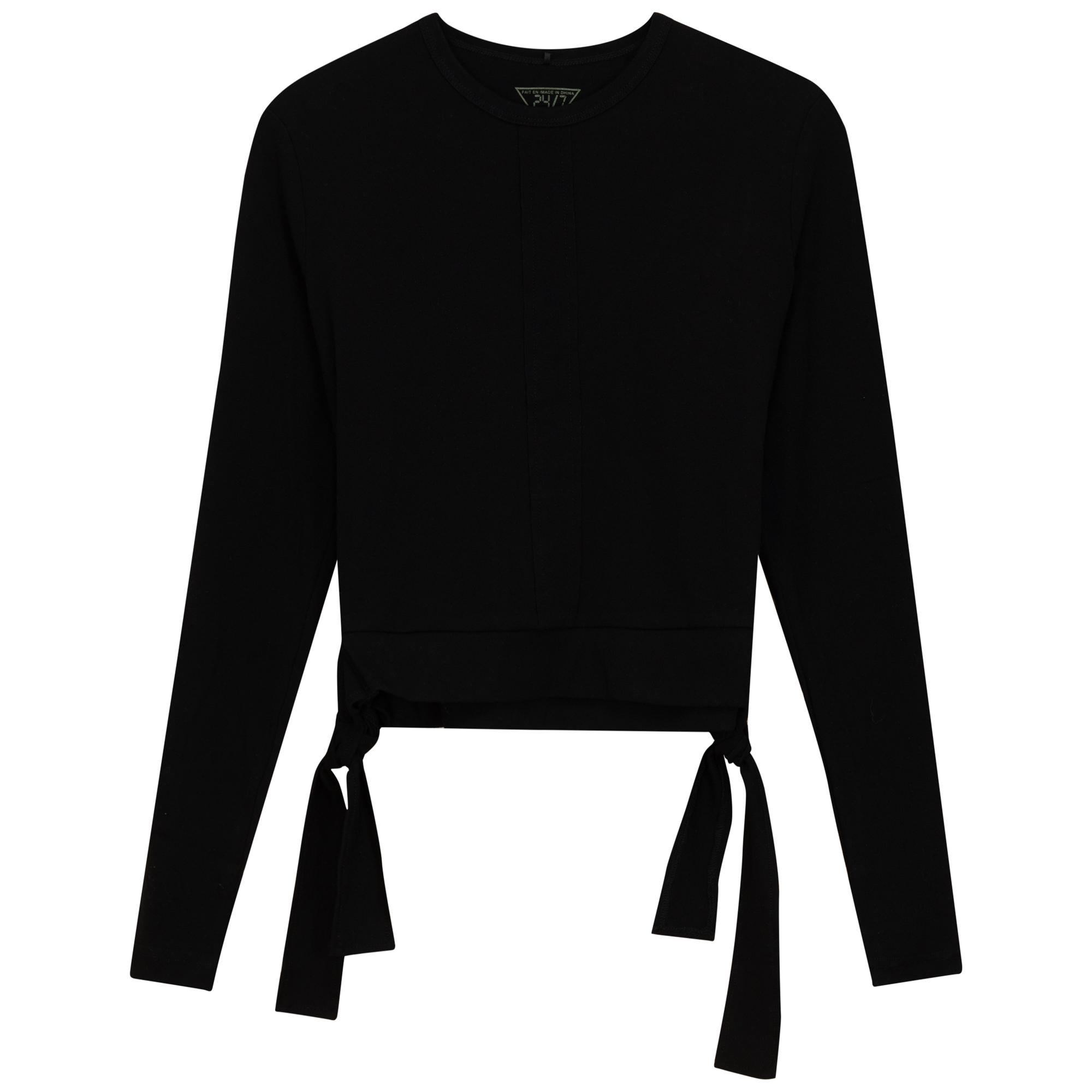 Tie Look Tee in Black by 24/7