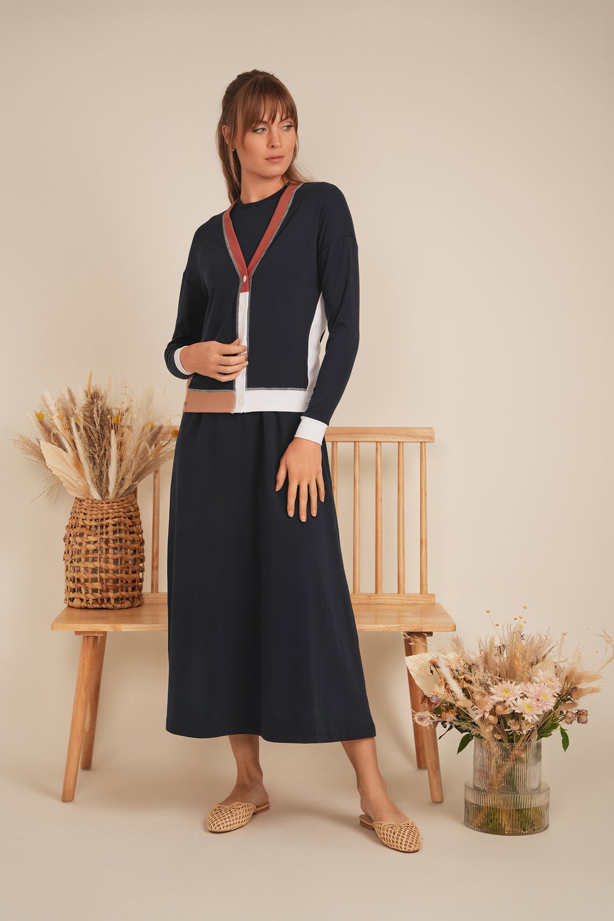 Color Blocked Cardigan in by MiuMax
