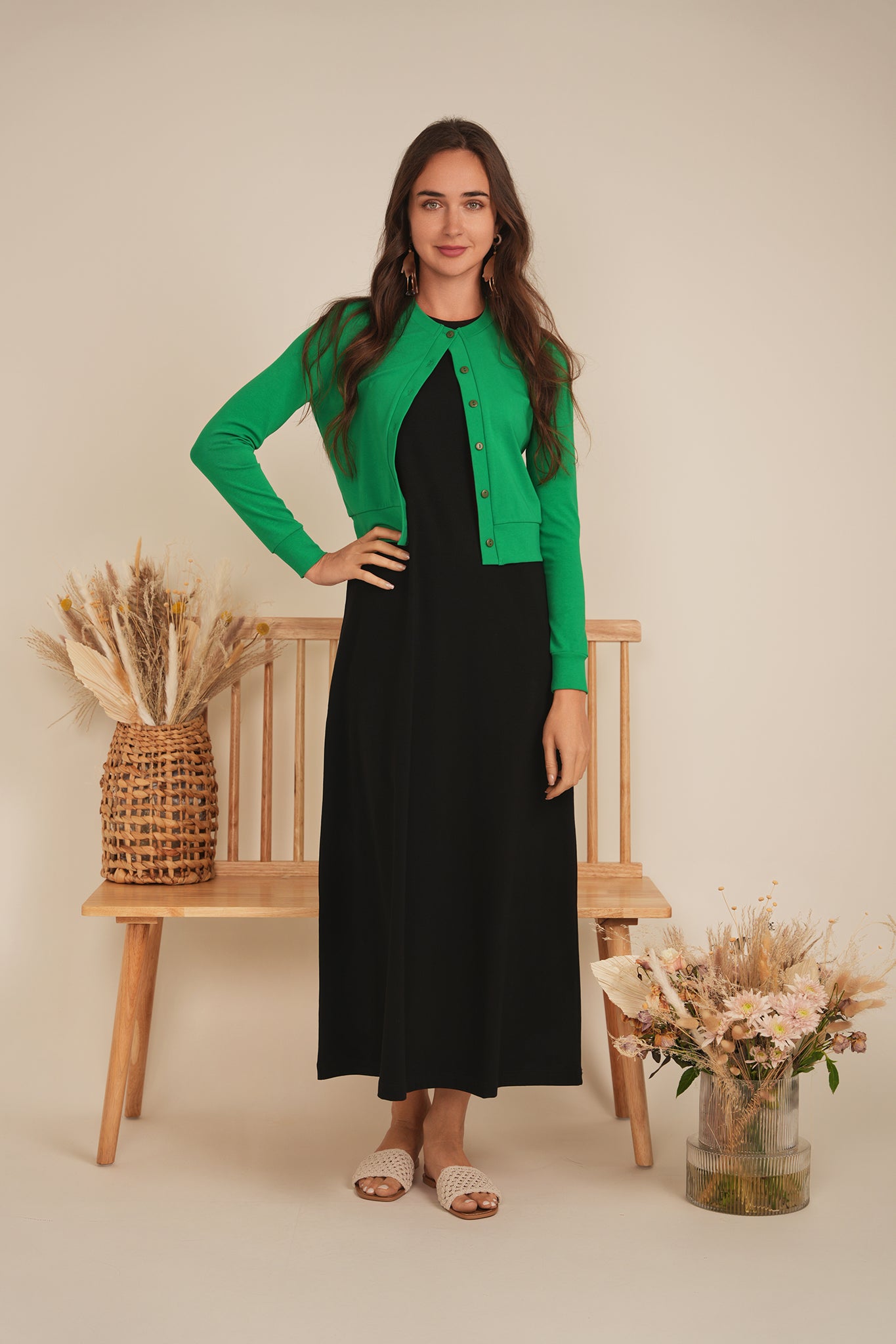 Cropped Ribbed Cardigan in by MiuMax