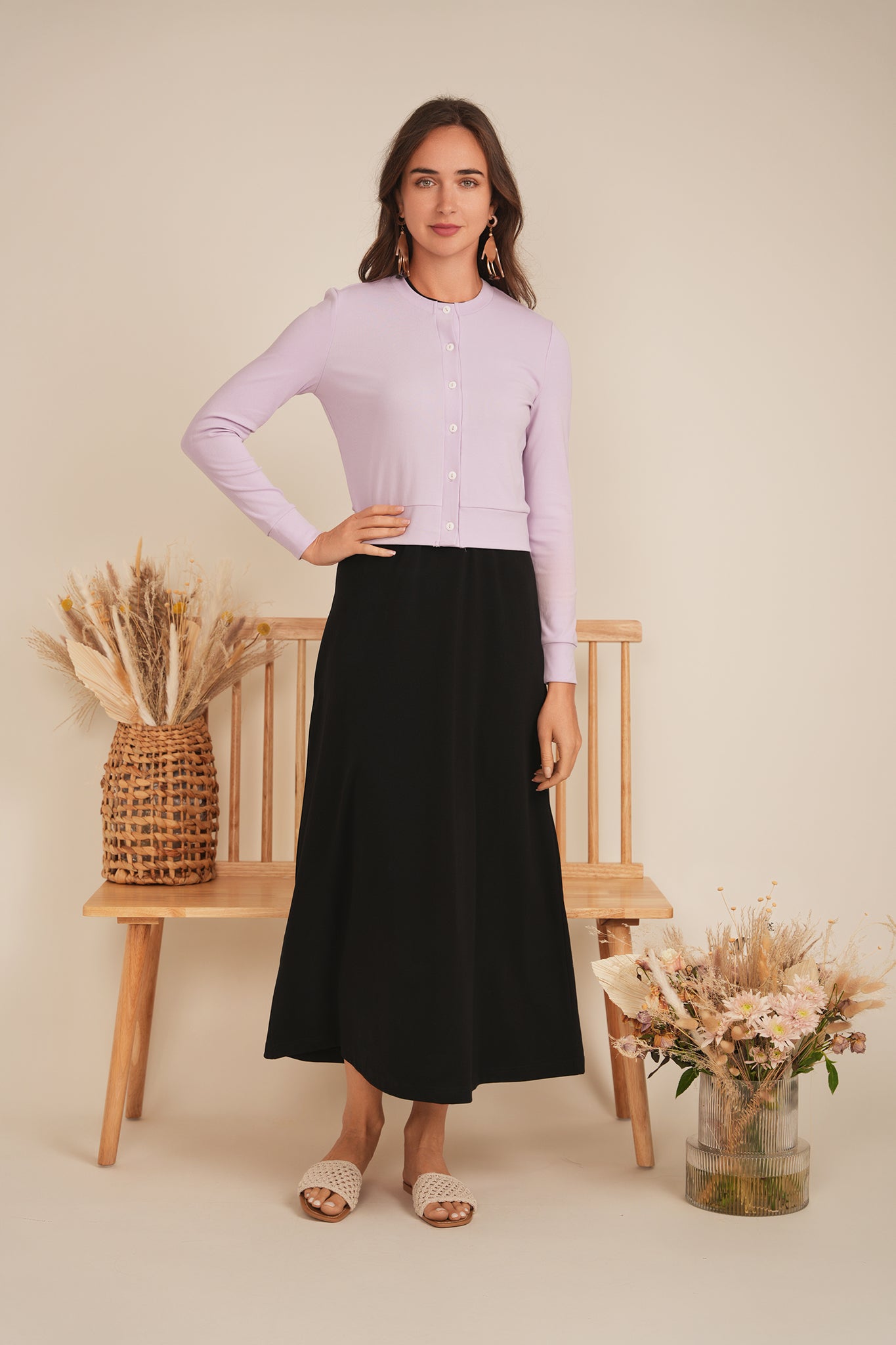 Cropped Ribbed Cardigan in by MiuMax