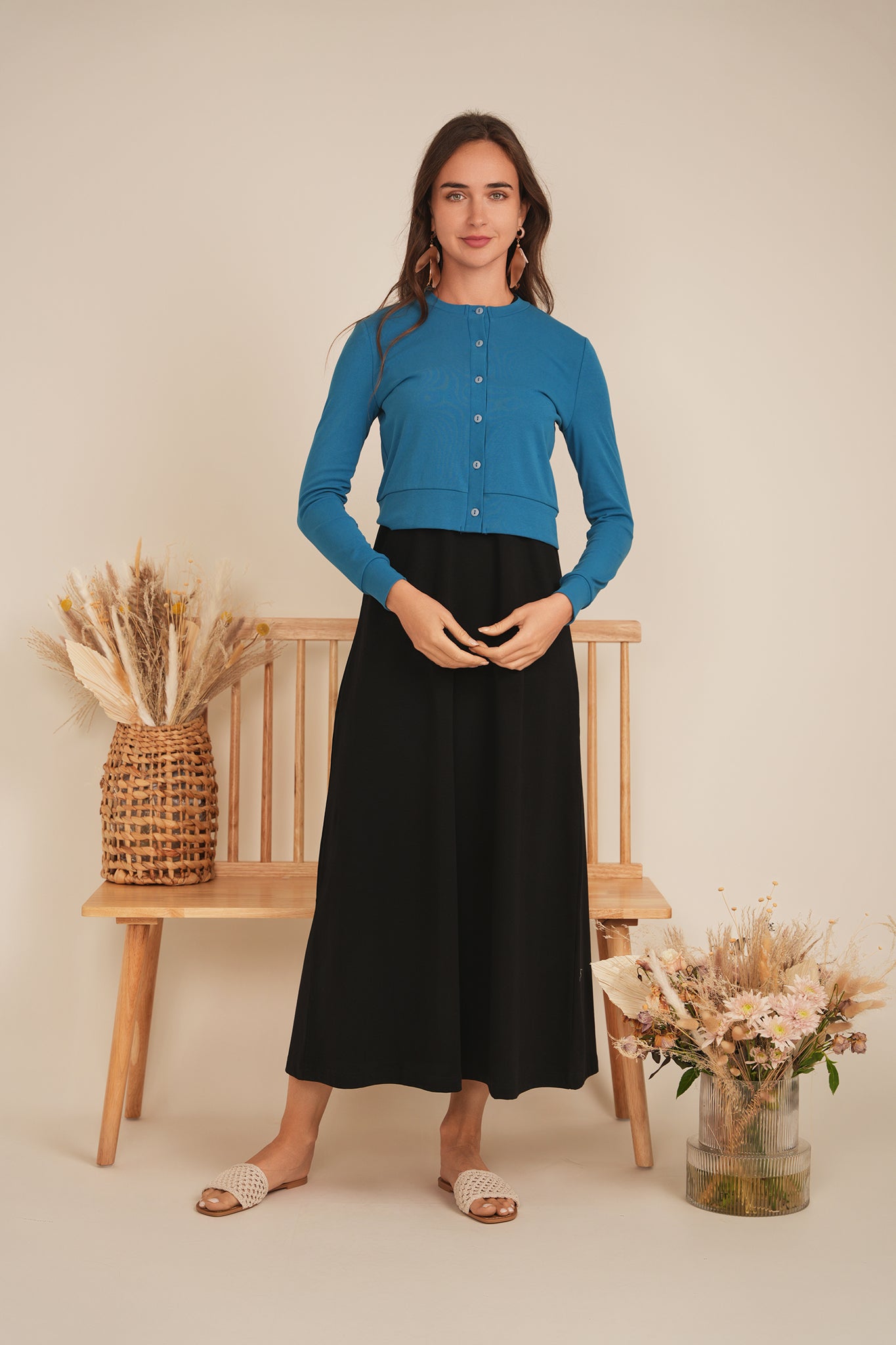 Cropped Ribbed Cardigan in by MiuMax