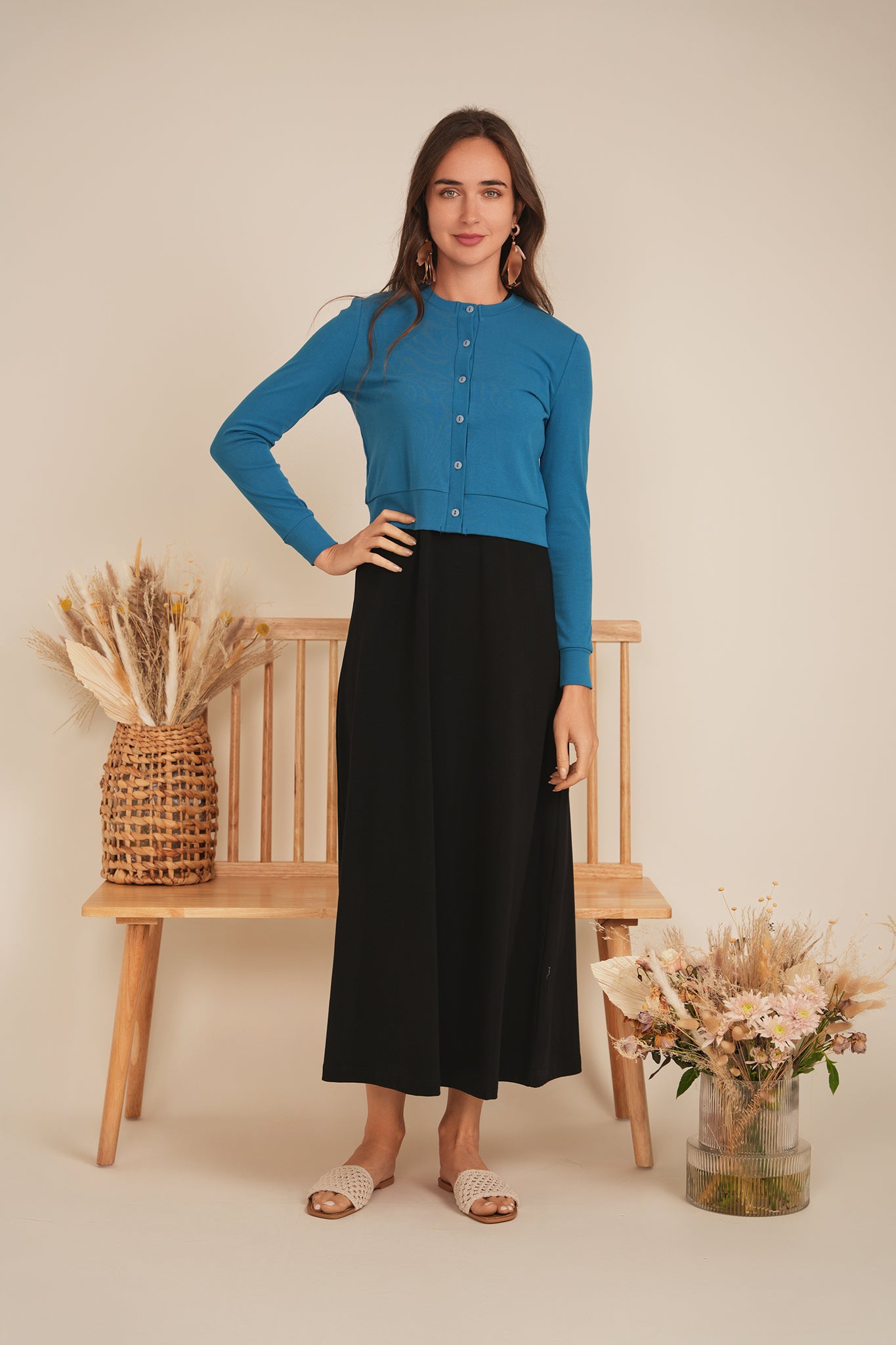 Cropped Ribbed Cardigan in by MiuMax